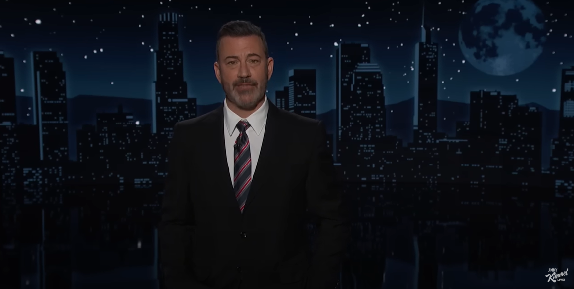 Jimmy Kimmel tears up as he sets the record straight on his comments about Charlie Kirk, from a post dated September 24, 2025 | Source: YouTube/JimmyKimmelLive