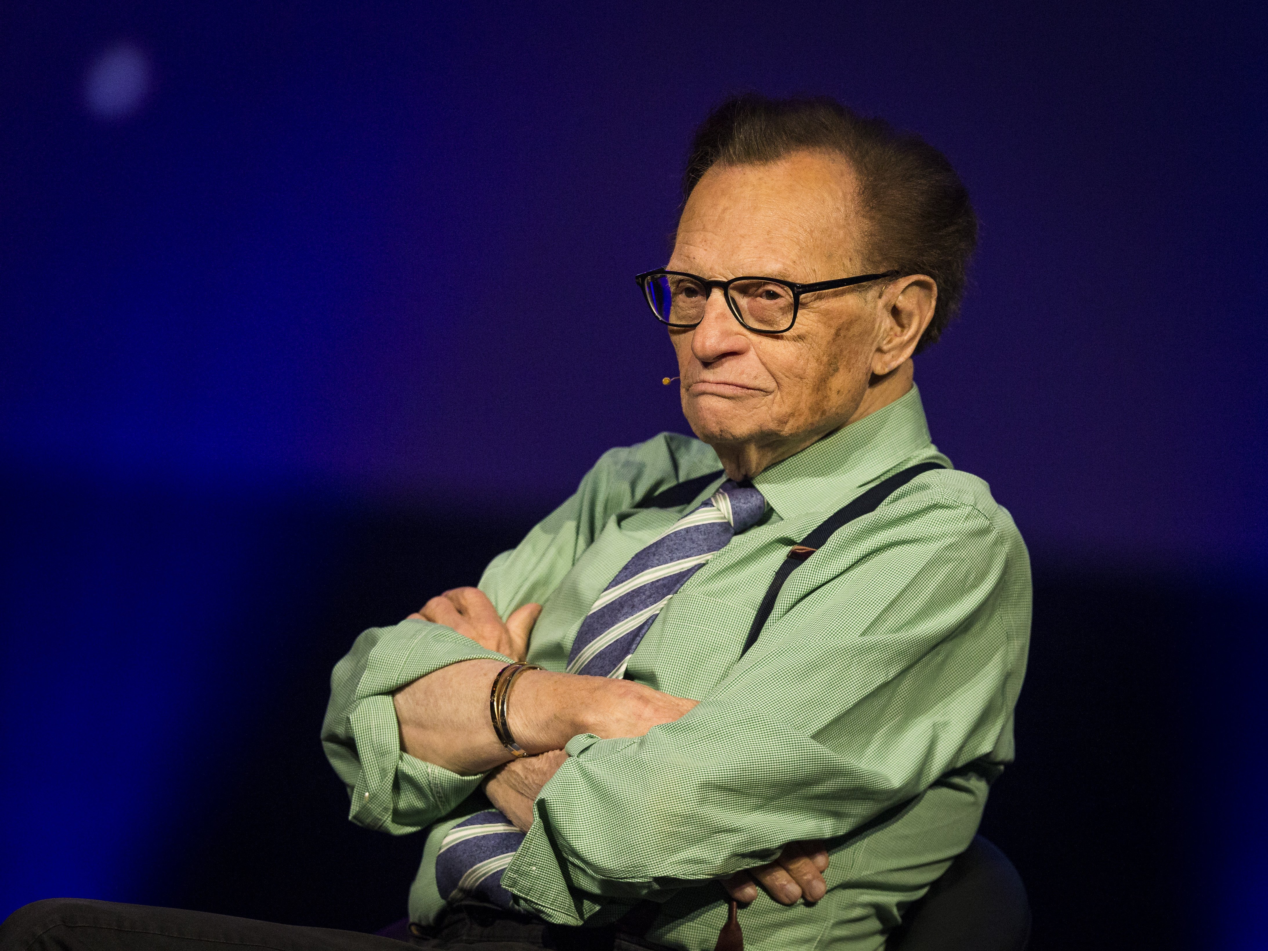 Larry King participates on a discussion on fake news in the media during the Starmus Festival on June 21, 2017, in Trondheim, Norway. | Source: Getty Images.