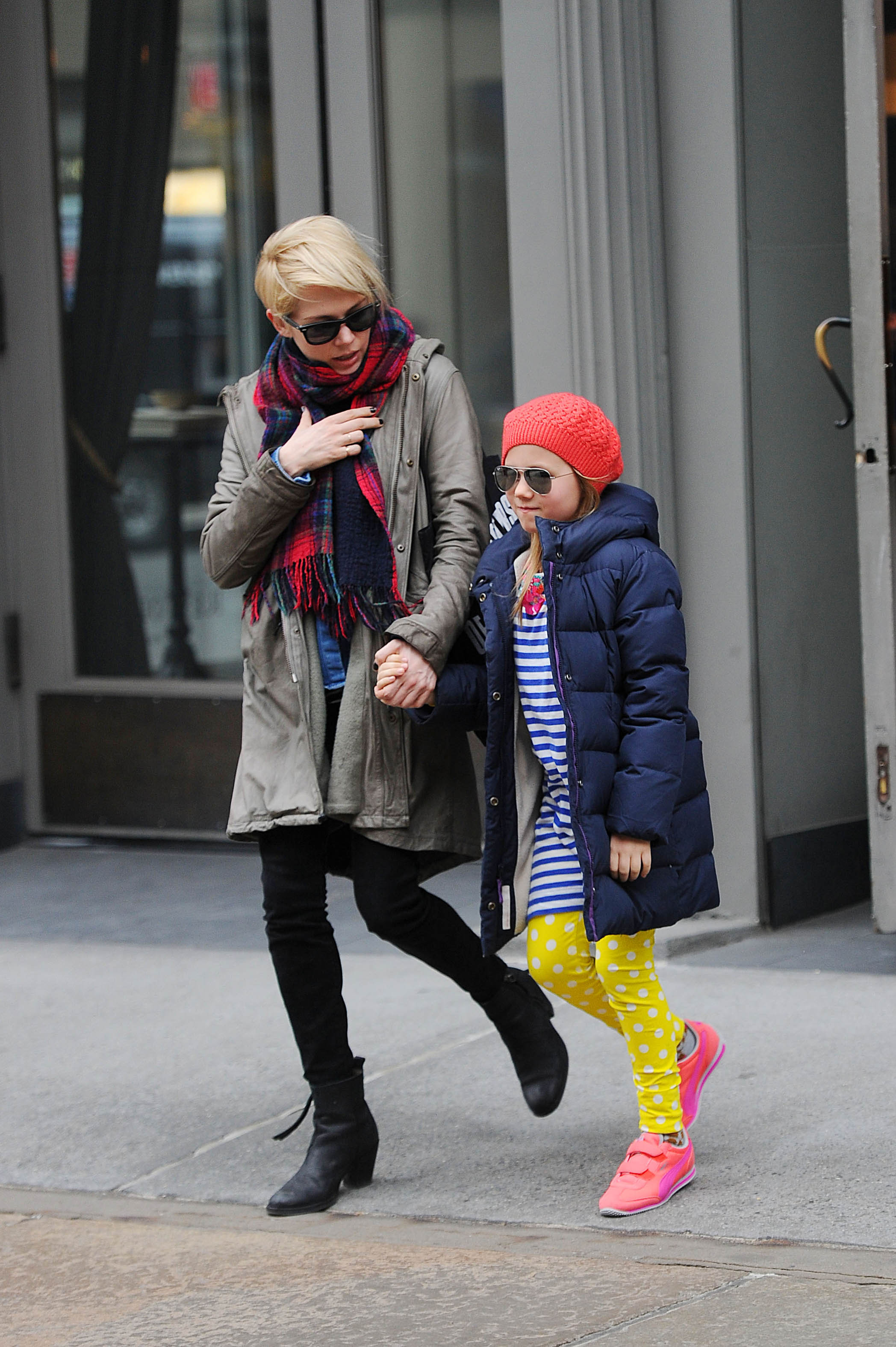 Heath Ledger's daughter Matilda with her mother Michelle Williams in New York City on March 6, 2013 | Source: Getty Images