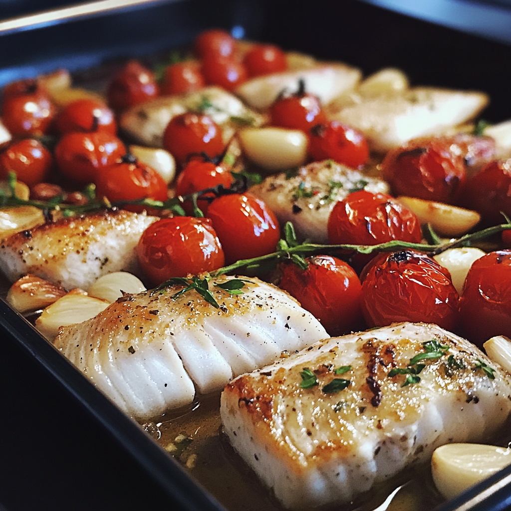 Food in an oven tray | Source: Midjourney