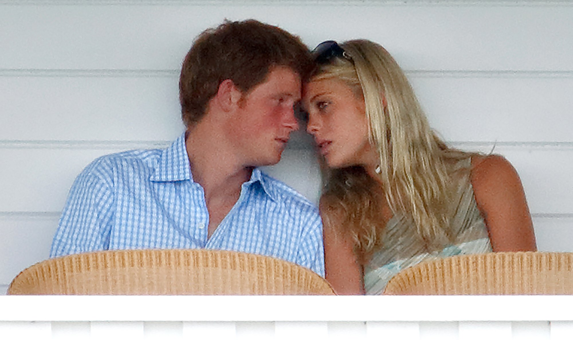 Prince Harry and Chelsy Davy in the Royal Box at the Cartier International Polo Match on July 30, 2006 | Source: Getty Images