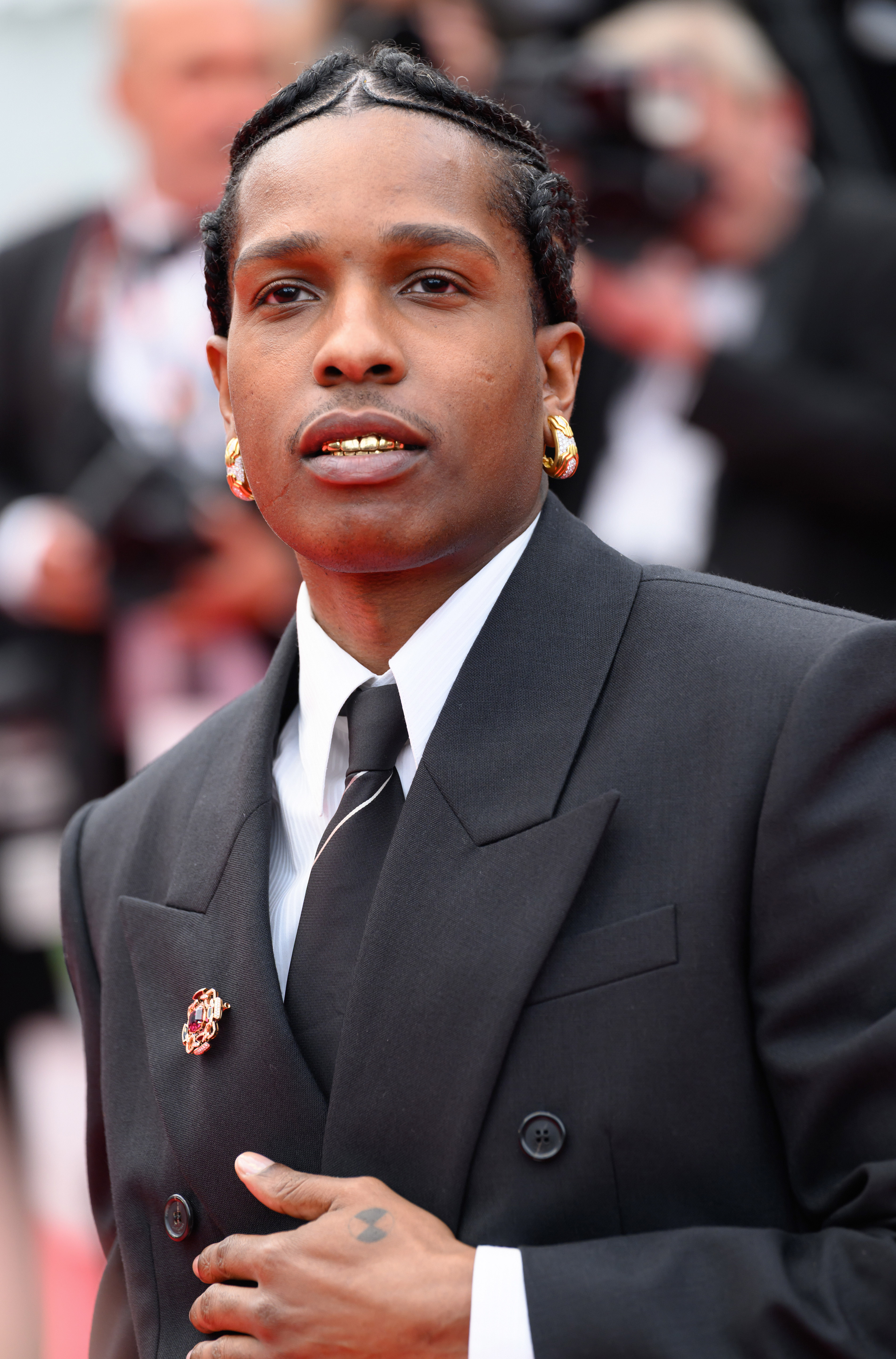A$AP Rocky at the "Highest 2 Lowest" red carpet during the 78th annual Cannes Film Festival on May 19, 2025, in France. | Source: Getty Images
