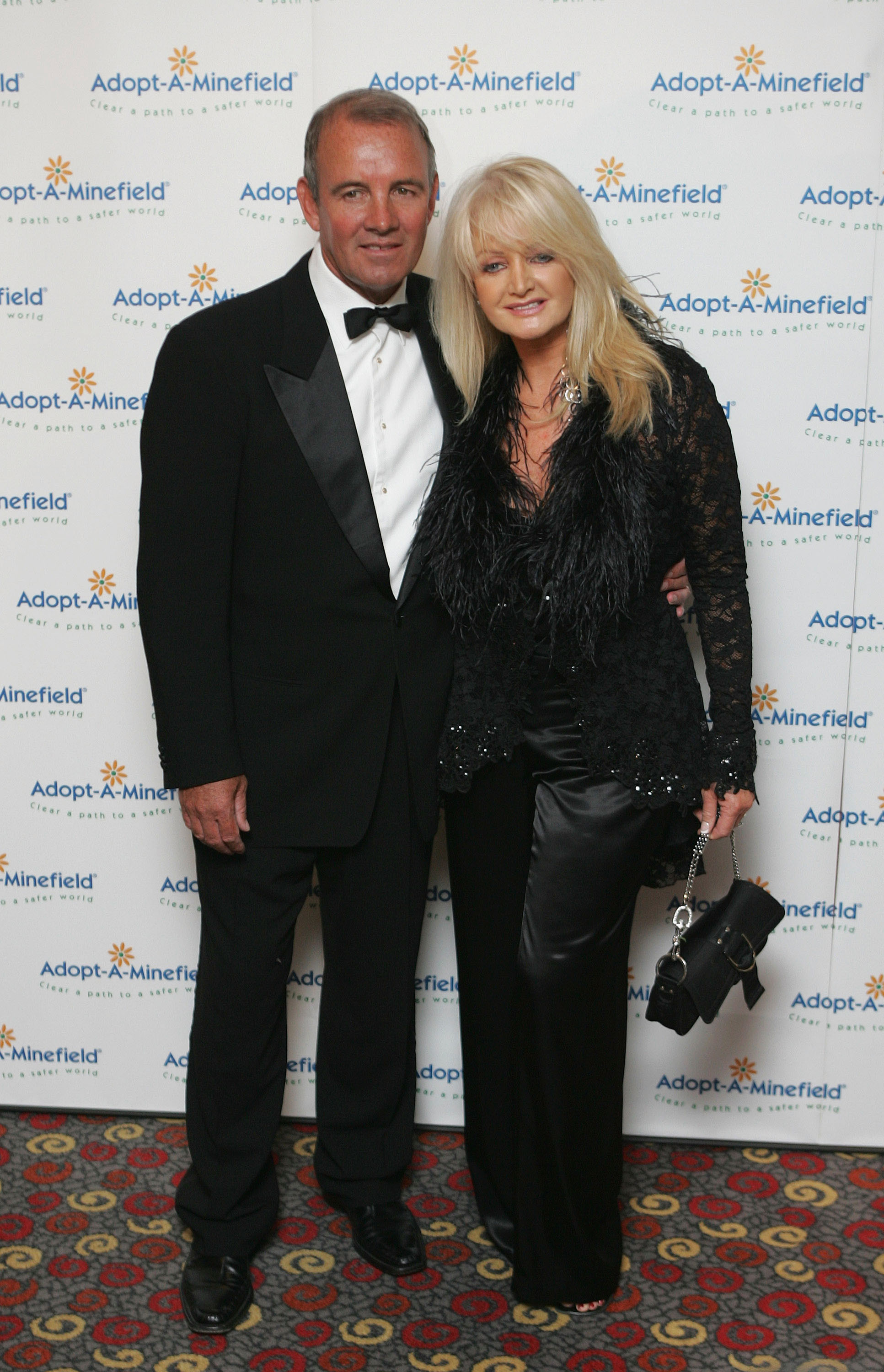Bonnie Tyler and her husband Robert Sullivan arrive at the "Adopt-A-Minefield" Benefit Gala in support of landmines victims on 28 May 2005 in Neuss, Germany. | Source: Getty Images