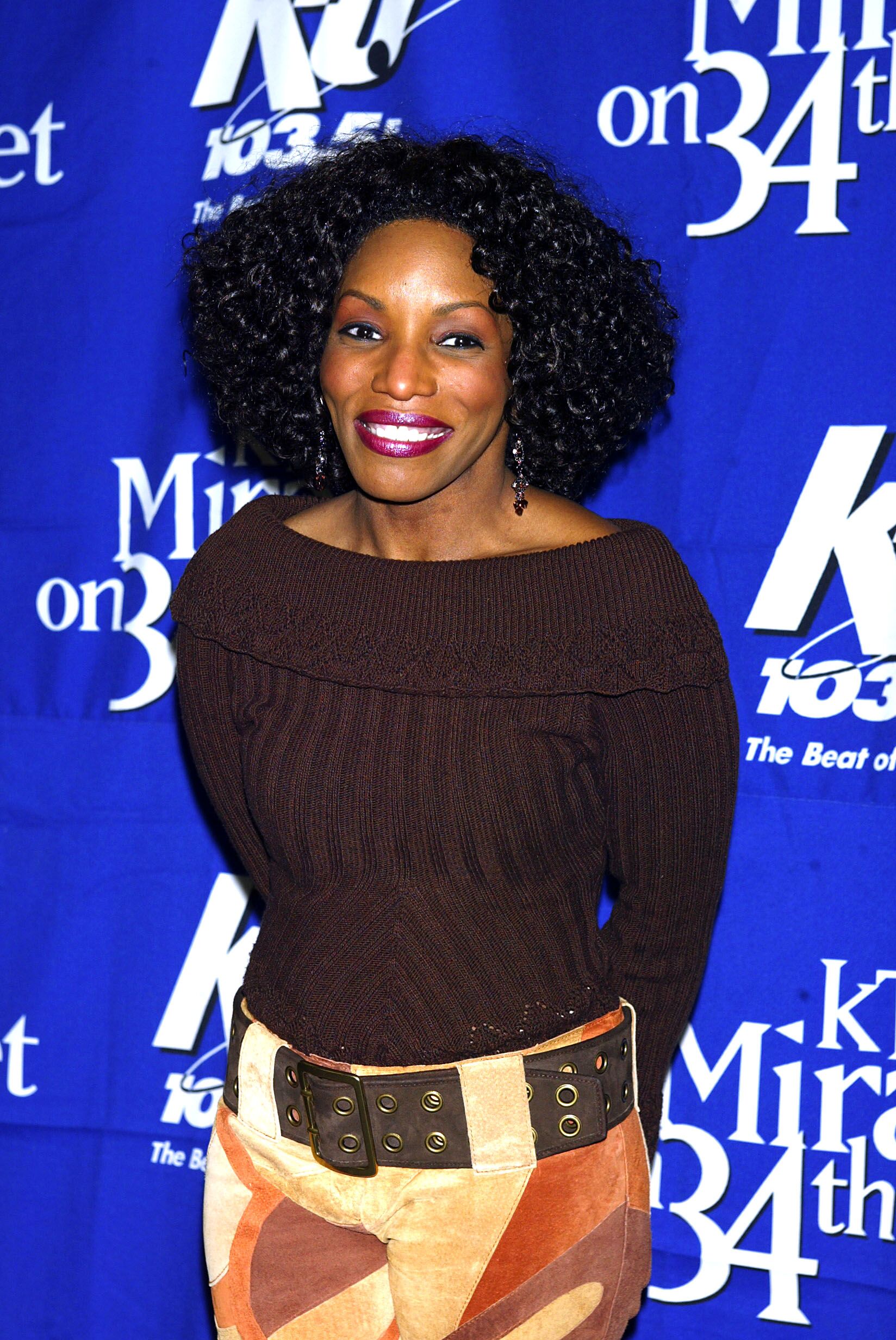 Stephanie Mills backstage during "KTU's Miracle on 34th Street" hoilday concert at Madison Square Garden in New York City. December 18, 2002. | Source: Getty Images