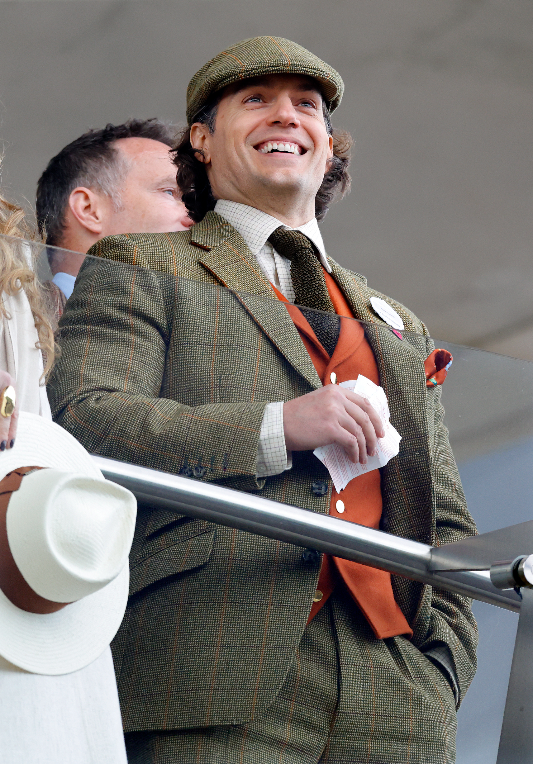 Henry Cavill watchesd the racing as he attended Day 4 of the Cheltenham Festival on March 14, 2025, in London, England. | Source: Getty Images