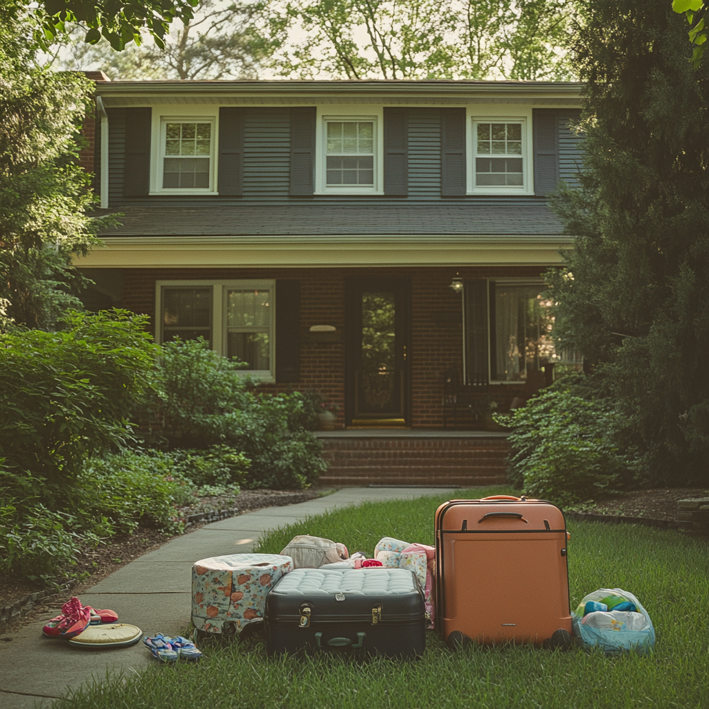 A messy front yard | Source: Midjourney