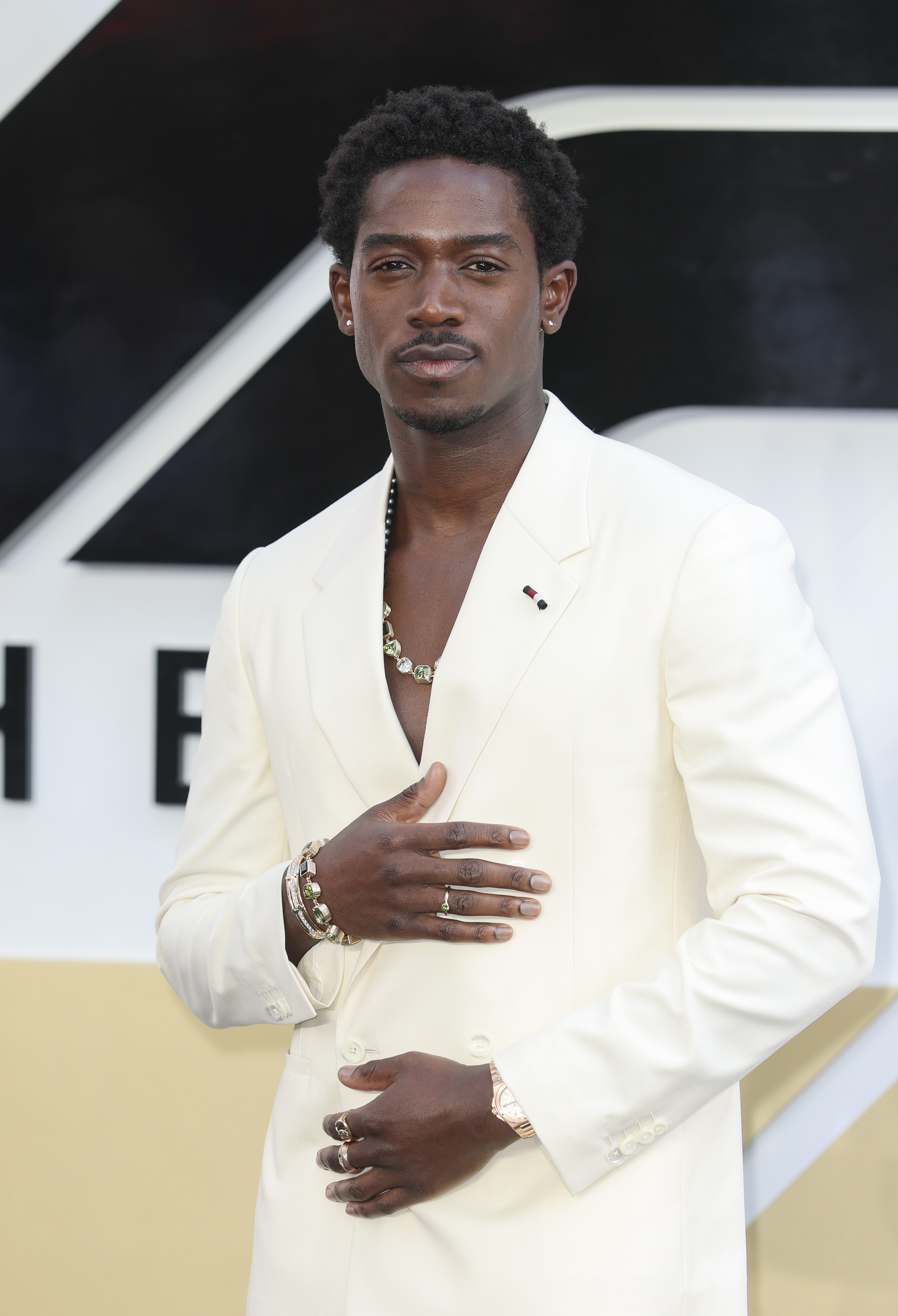 Damson Idris at the "F1: The Movie" premiere at Cineworld Leicester Square on June 23, 2025, in London, England. | Source: Getty Images