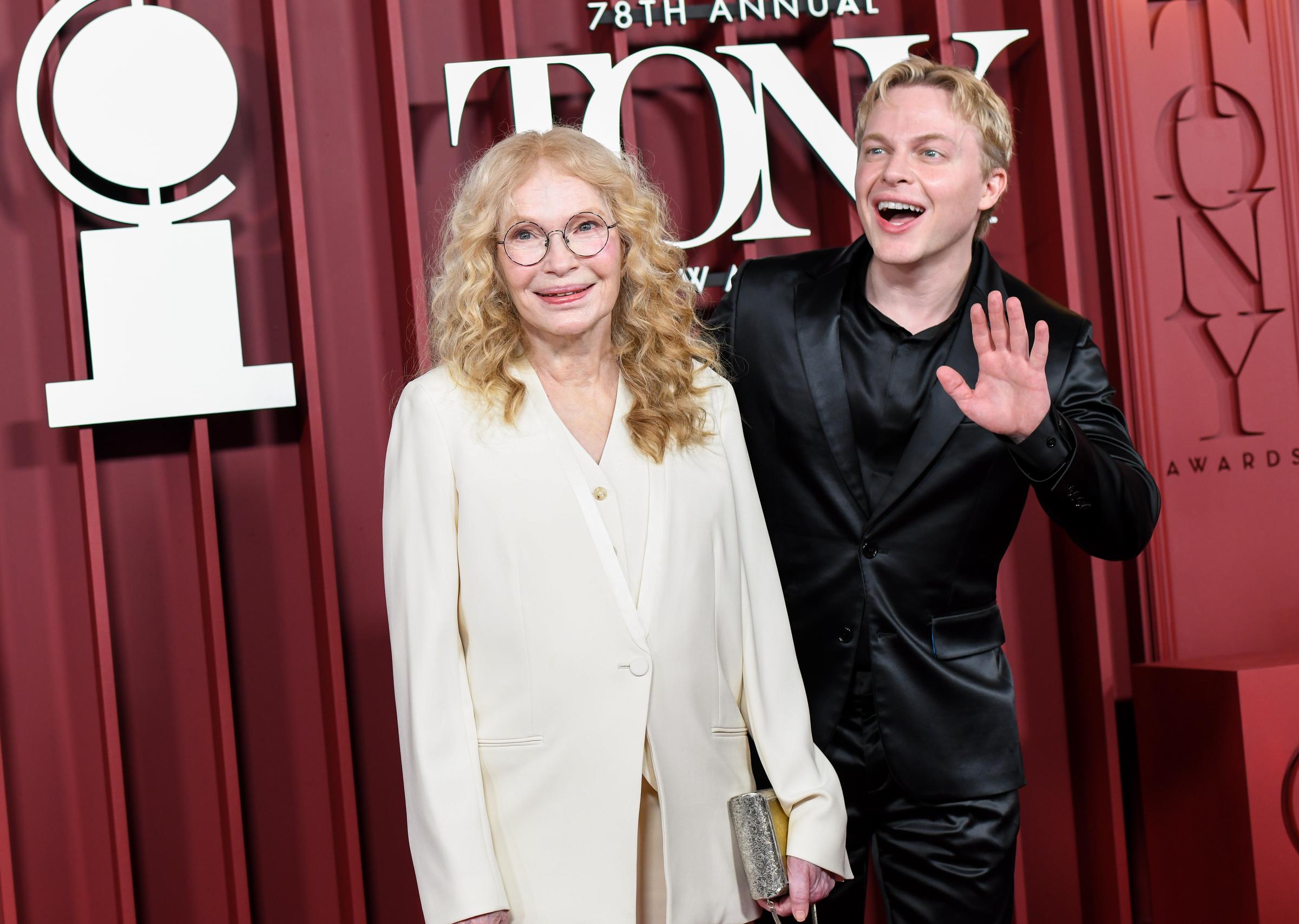 Mia Farrow and Ronan Farrow attend The 78th Annual Tony Awards at Radio City Music Hall on June 8, 2025, in New York City | Source: Getty Images