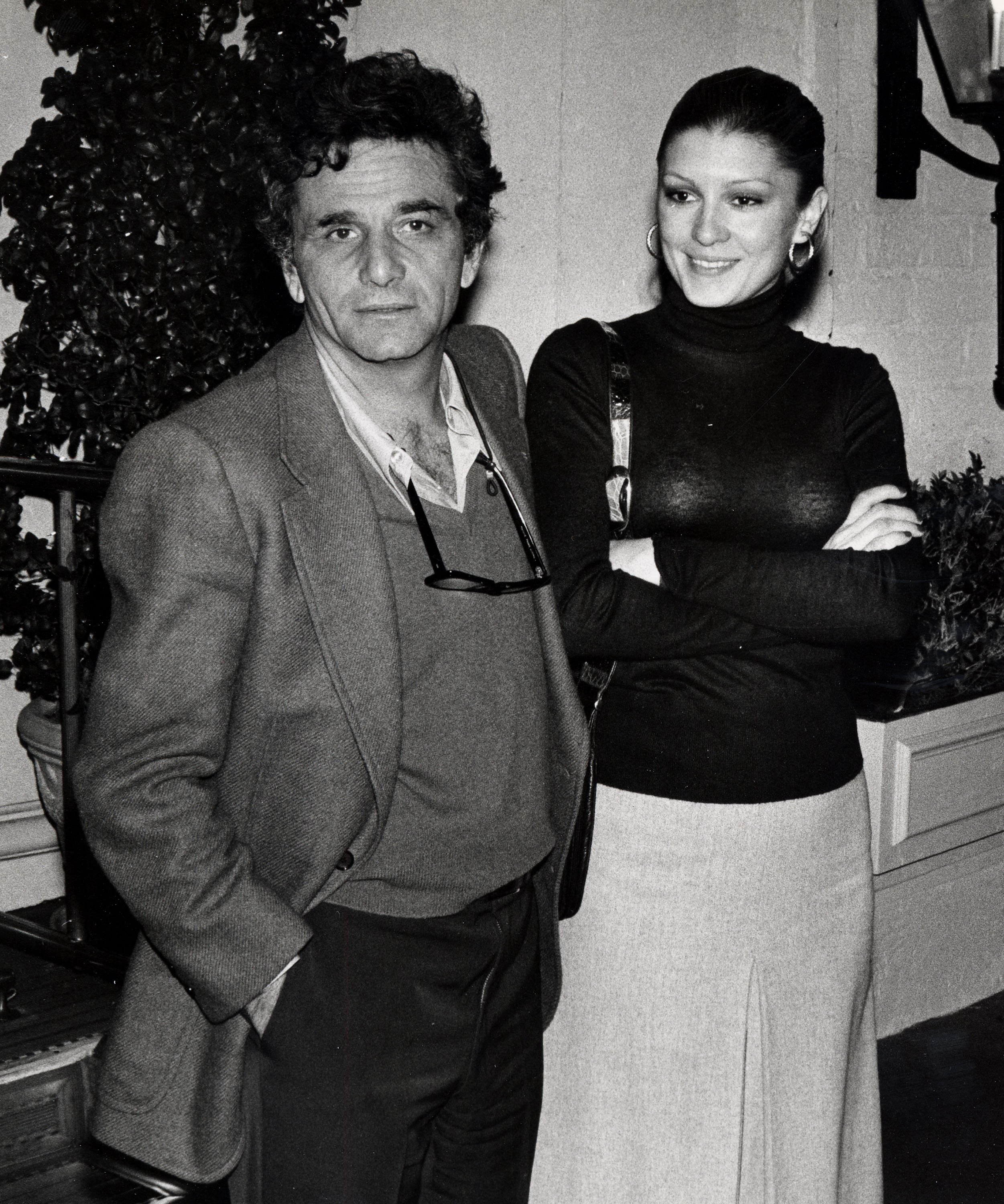 Actor Peter Falk and wife Shera Danese sighted on February 13, 1977 at Chasen's Restaurant in Beverly Hills, California | Source: Getty Images