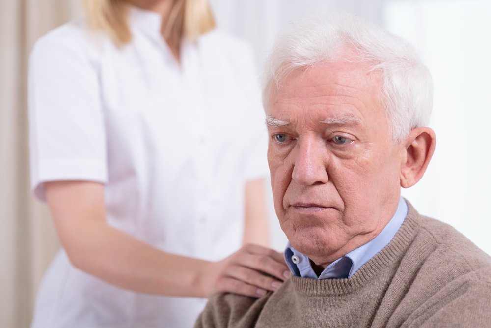 Sad elderly man living in a nursing home. | Photo: Shutterstock