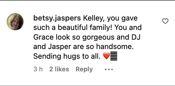 A fan comments on Don Johnson's two kids' appearance | Source: Instagram.com/kelley.johnson/