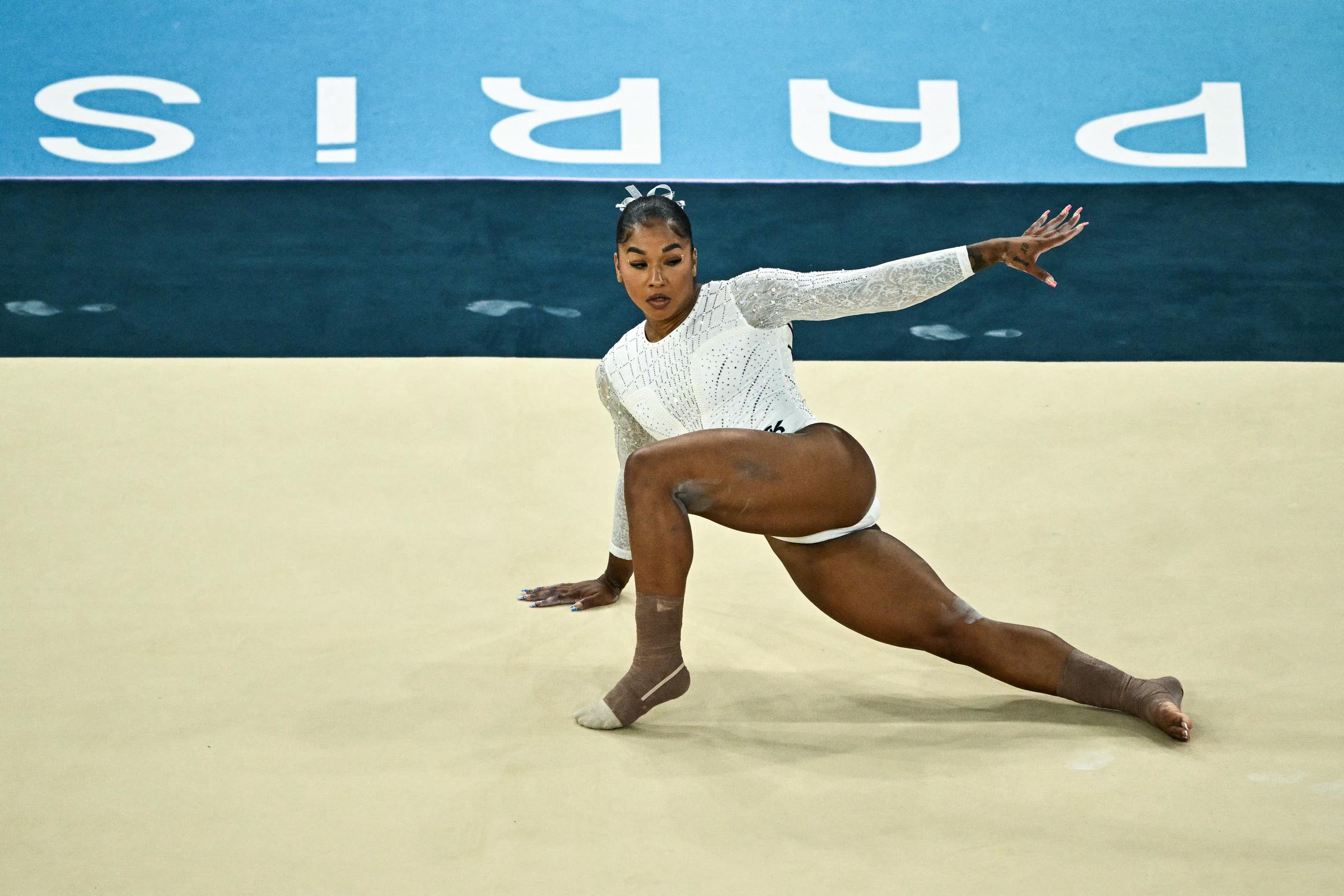 Jordan Chiles during the Artistic Gymnastics Women's Floor Exercise Final on day ten of the Olympic Games Paris 2024 on August 5, in France. | Source: Getty Images