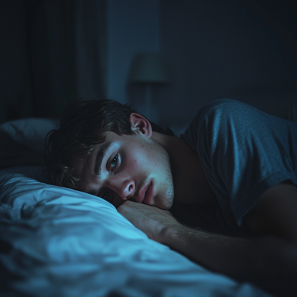 A sleepless young man | Source: Midjourney