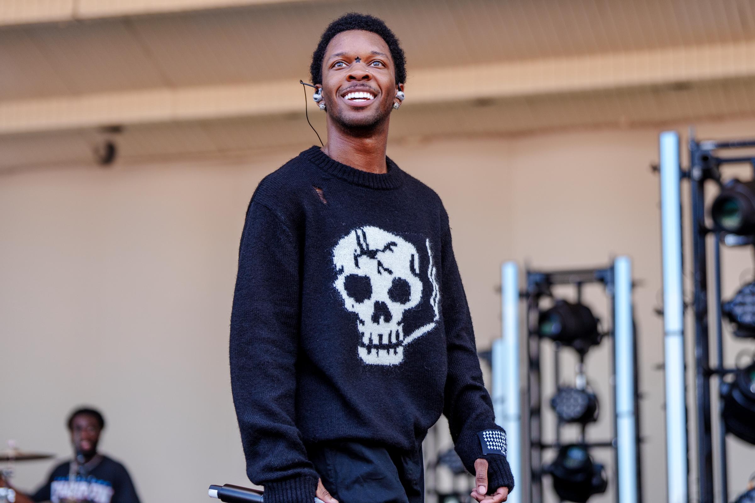 Singer-songwriter d4vd performs at Lollapalooza in Chicago on August 1, 2024 | Source: Getty Images