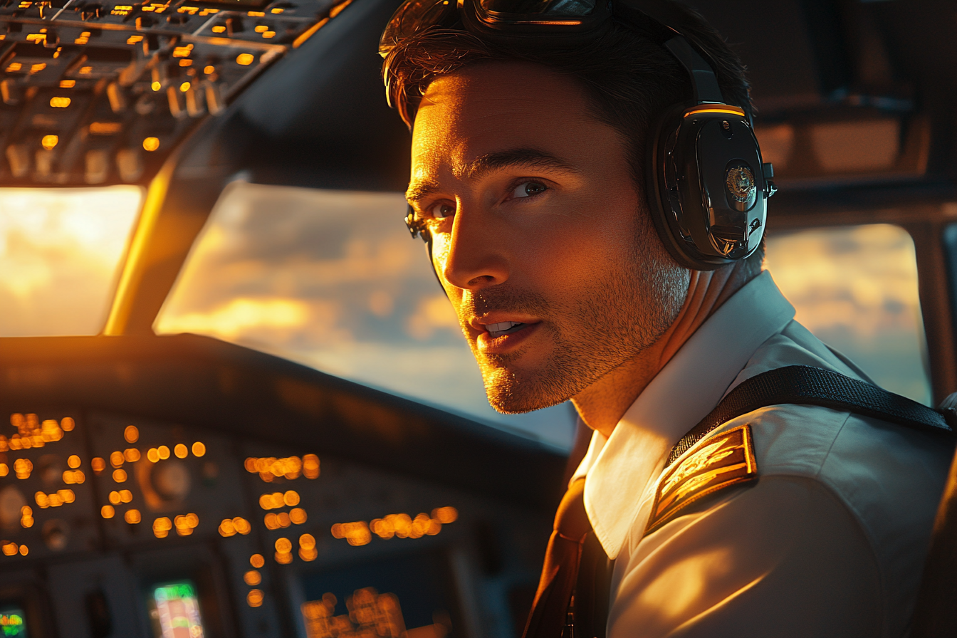 A pilot in the cockpit | Source: Midjourney