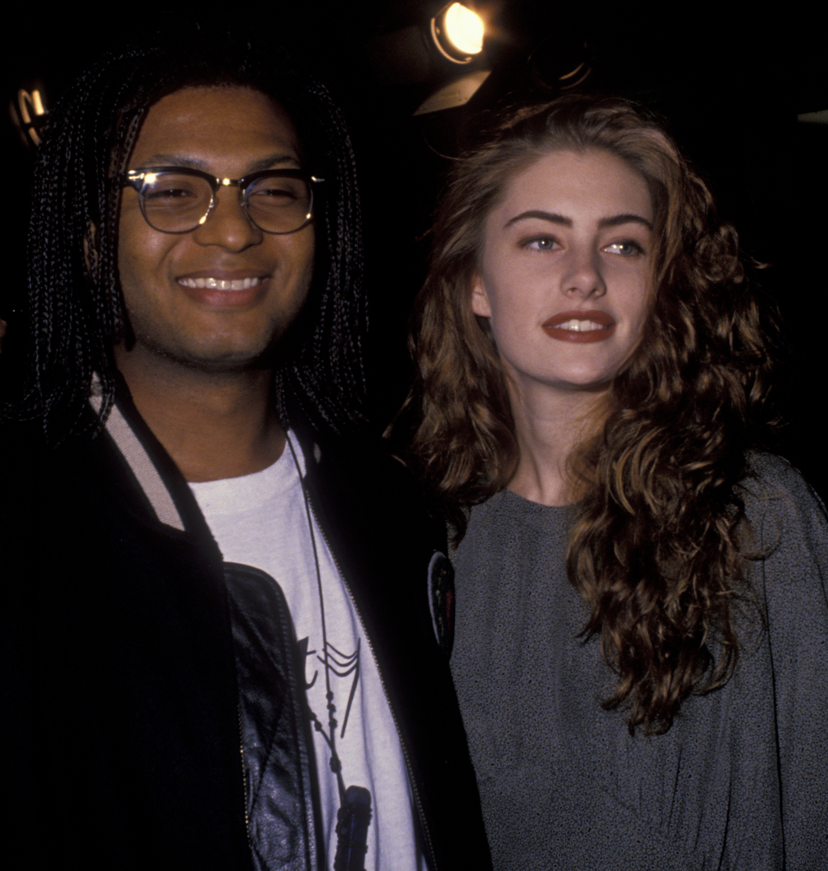 David Alexis and Mädchen Amick attend "Marked For Death" on October 4, 1990, at Mann National Theate,r in Westwood, California. | Source: Getty Images