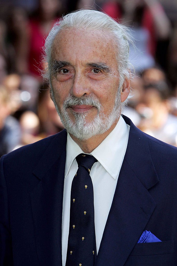 Late Christopher Lee during "Charlie and the Chocolate Factory" London Premiere at Odeon Leicester Square in London, United Kingdom on July 17, 2005 | Photo: Getty Images