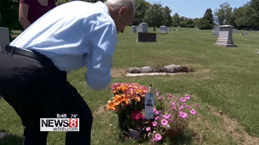 Peter Bilello visits the cemetery. | Source: youtube.com/WTNH News8