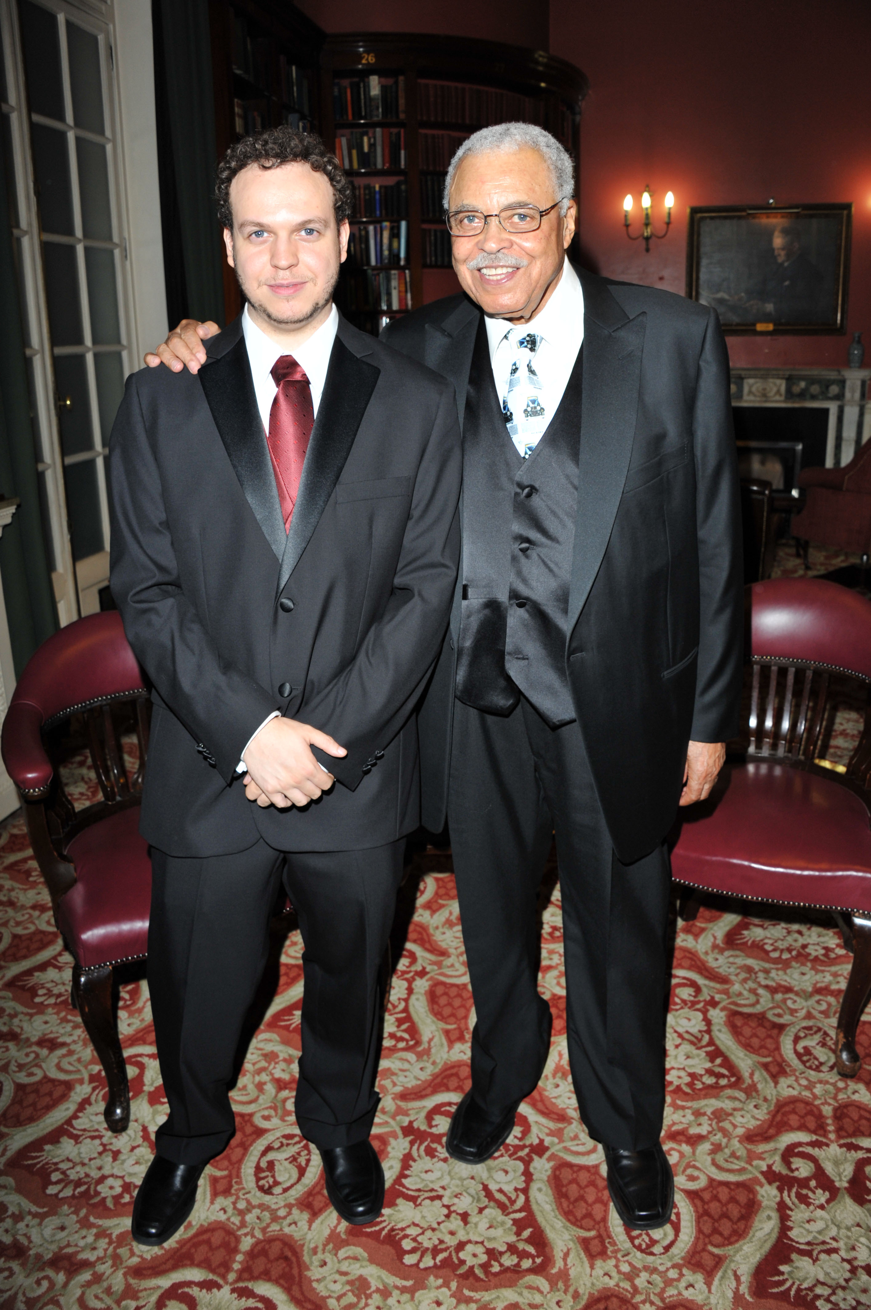 Flynn Earl Jones and James Earl Jones at the afterparty for the opening of 