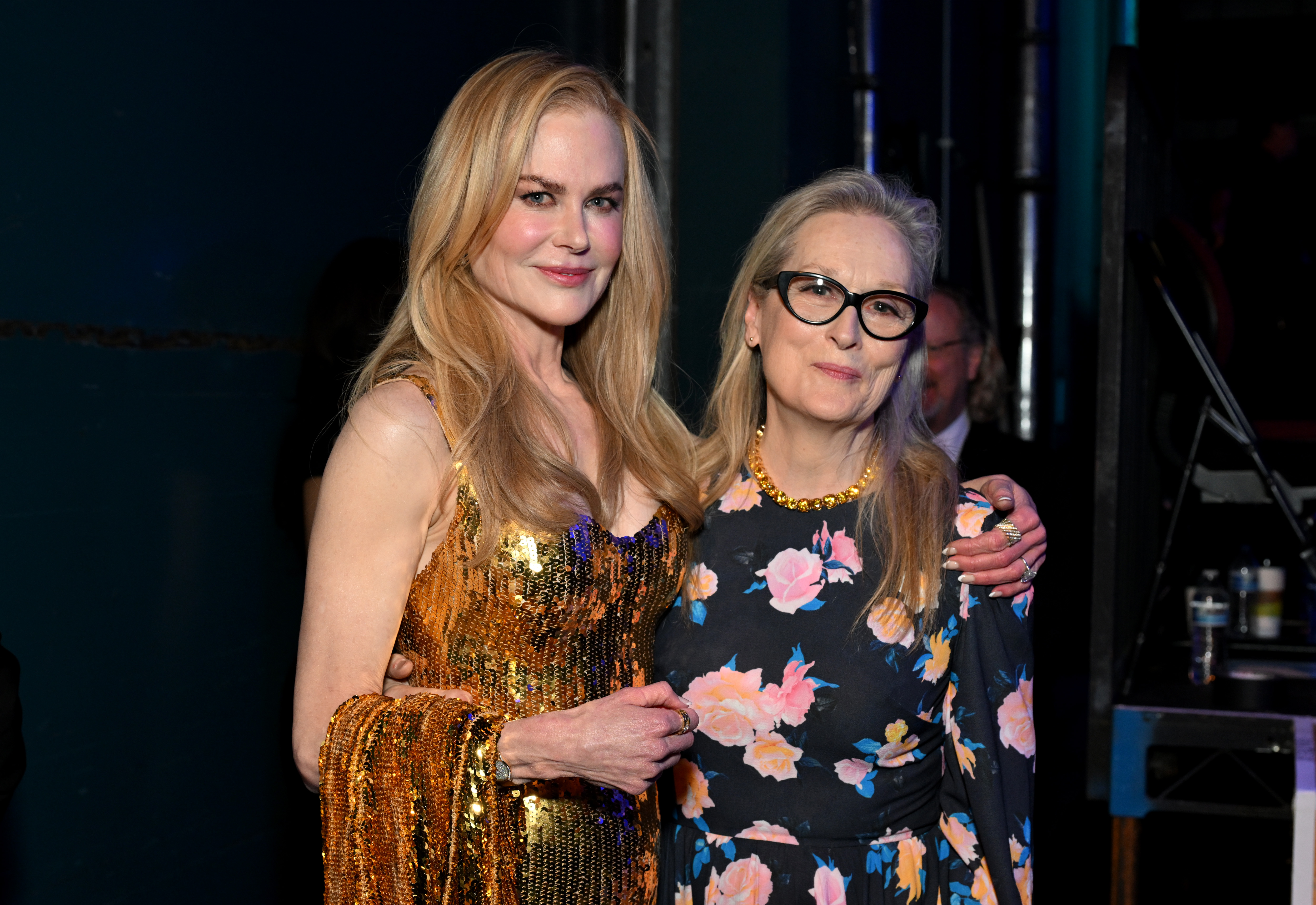 Nicole Kidman and Meryl Streep attend the 49th AFI Life Achievement Award: A Tribute To Nicole Kidman in Los Angeles, California, on April 27, 2024. | Source: Getty Images