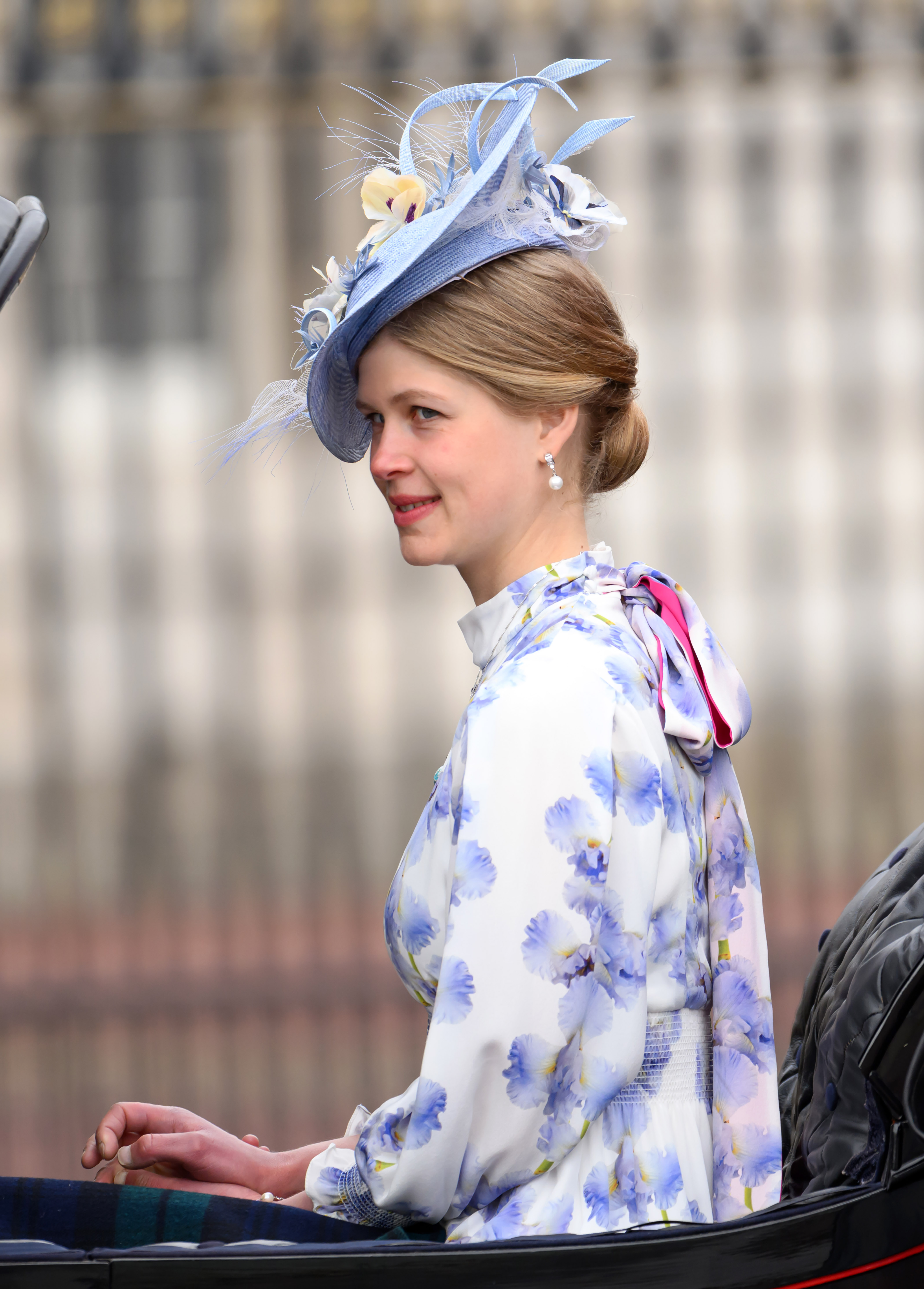 ady Louise Windsor gazes sideways at Trooping the Colour in London on June 15, 2024.