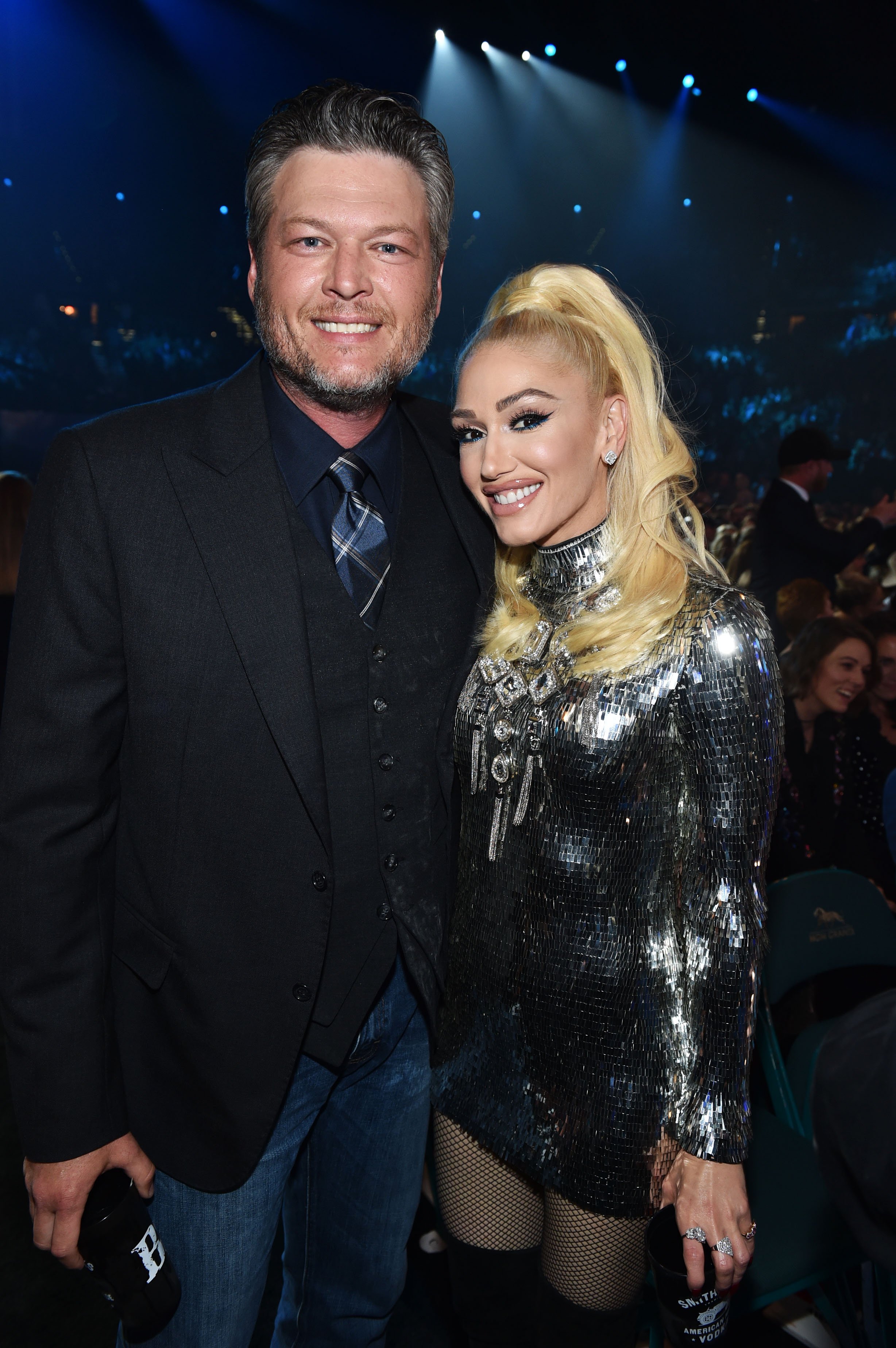 Blake Shelton and Gwen Stefani pose during the 54th Academy Of Country Music Awards. | Photo: GettyImages