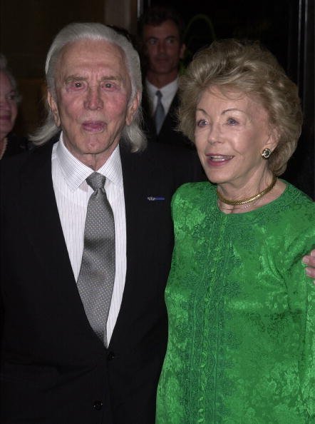  Actor Kirk Douglas and his wife Ann attend the Simon Wiesenthal Center''s National Tribute Dinner honoring actor Michael Douglas with the 2001 Humanitarian Award June 25, 2001 in Beverly Hills, CA. 