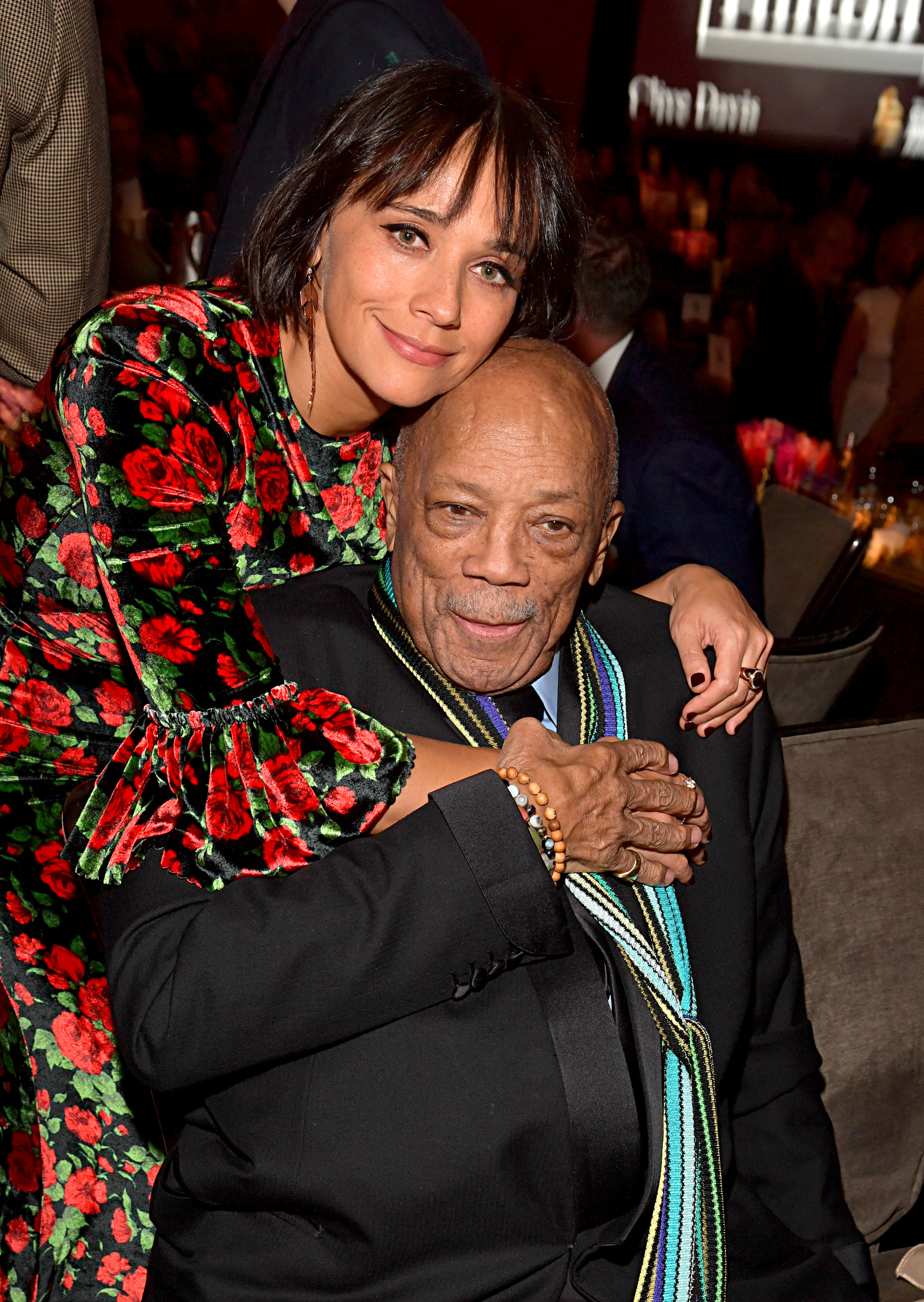 Rashida Jones and Quincy Jones are pictured at the Pre-GRAMMY Gala and GRAMMY Salute to Industry Icons Honoring Sean "Diddy" Combs on January 25, 2020, in Beverly Hills, California | Source: Getty Images