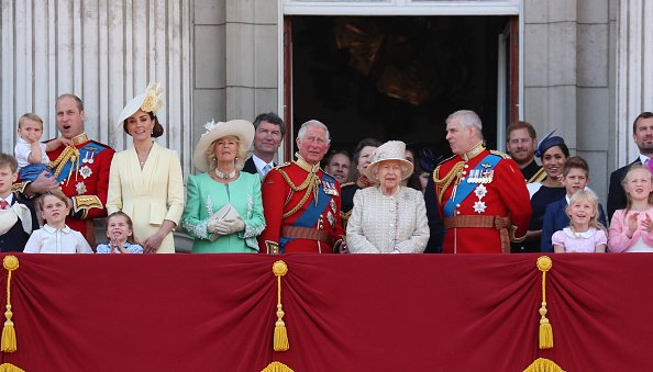 La famill royale lors du défilé annuel d'anniversaire de la reine, le 08 juin 2019 à Londres, en Angleterre. |Photo : Getty Images