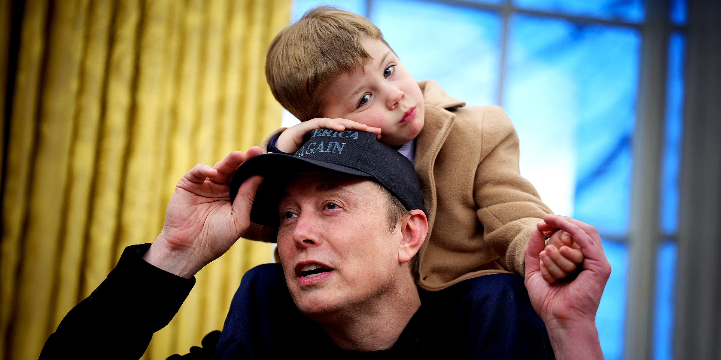 Elon Musk and his son | Source: Getty Images