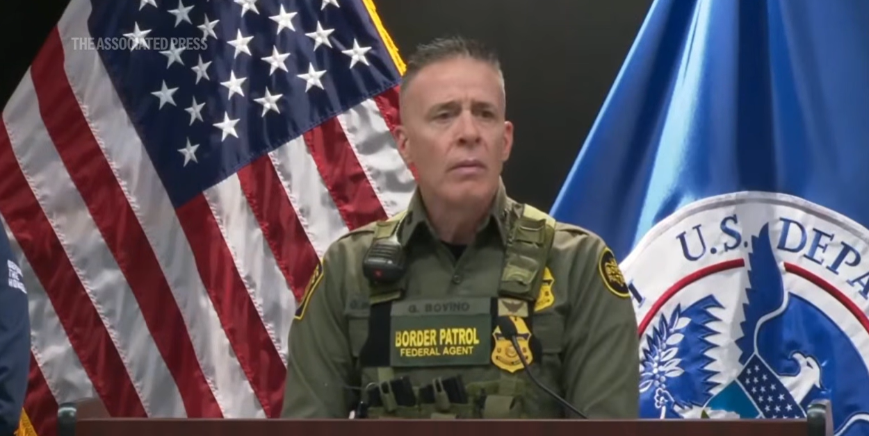 Gregory Bovino speaking during a press conference | Source: YouTube/Associated Press