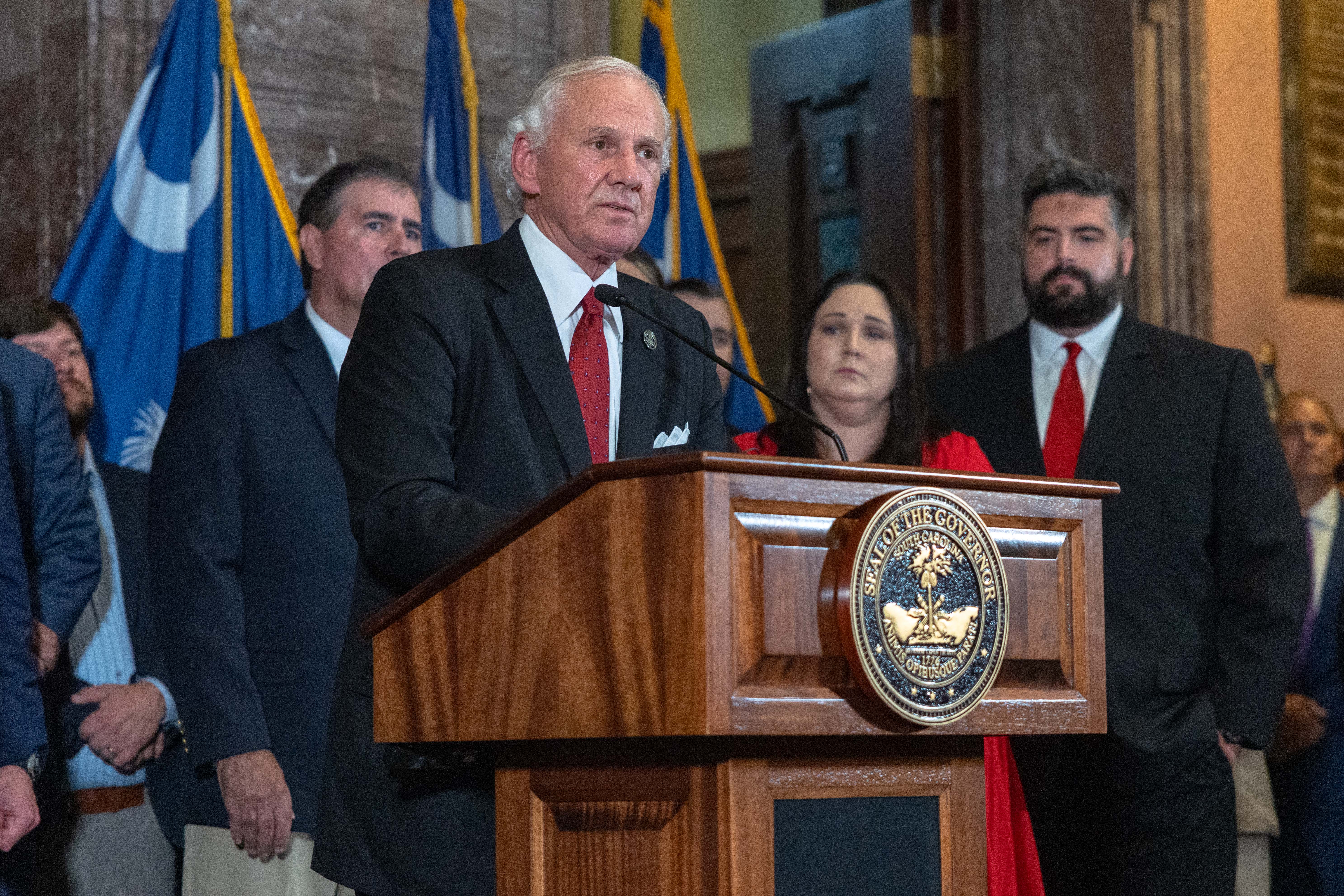 South Carolina Governor Henry McMaster announces the temporary replacement for Lindsey Graham’s U.S. Senate seat. The appointee will serve the rest of Graham's term and continue his work. | Source: Getty Images
