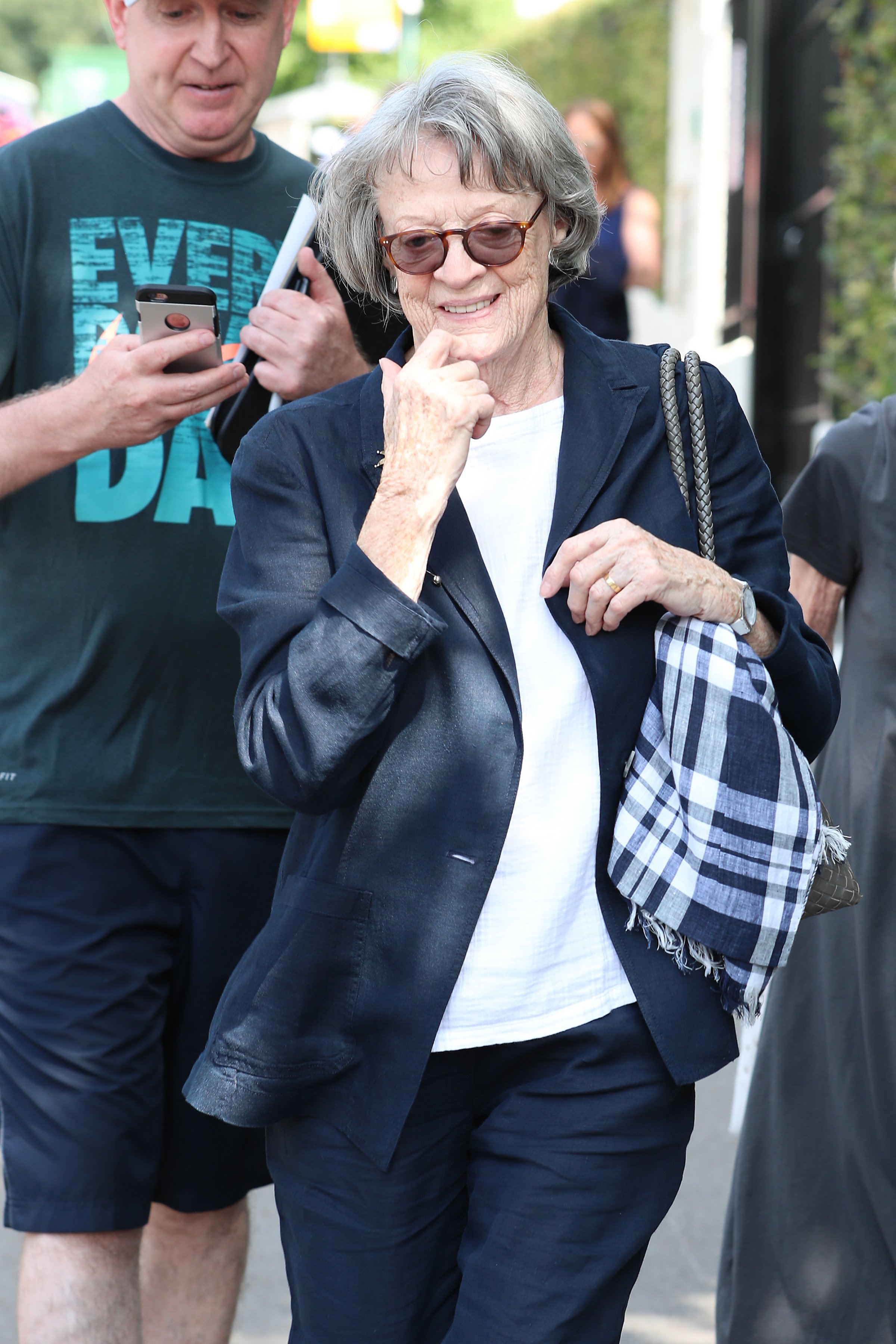 Dame Maggie Smith at day 10 of the Wimbledon 2019 Tennis Championships at All England Lawn Tennis and Croquet Club on July 11, 2019 in London, England. | Source: Getty Images