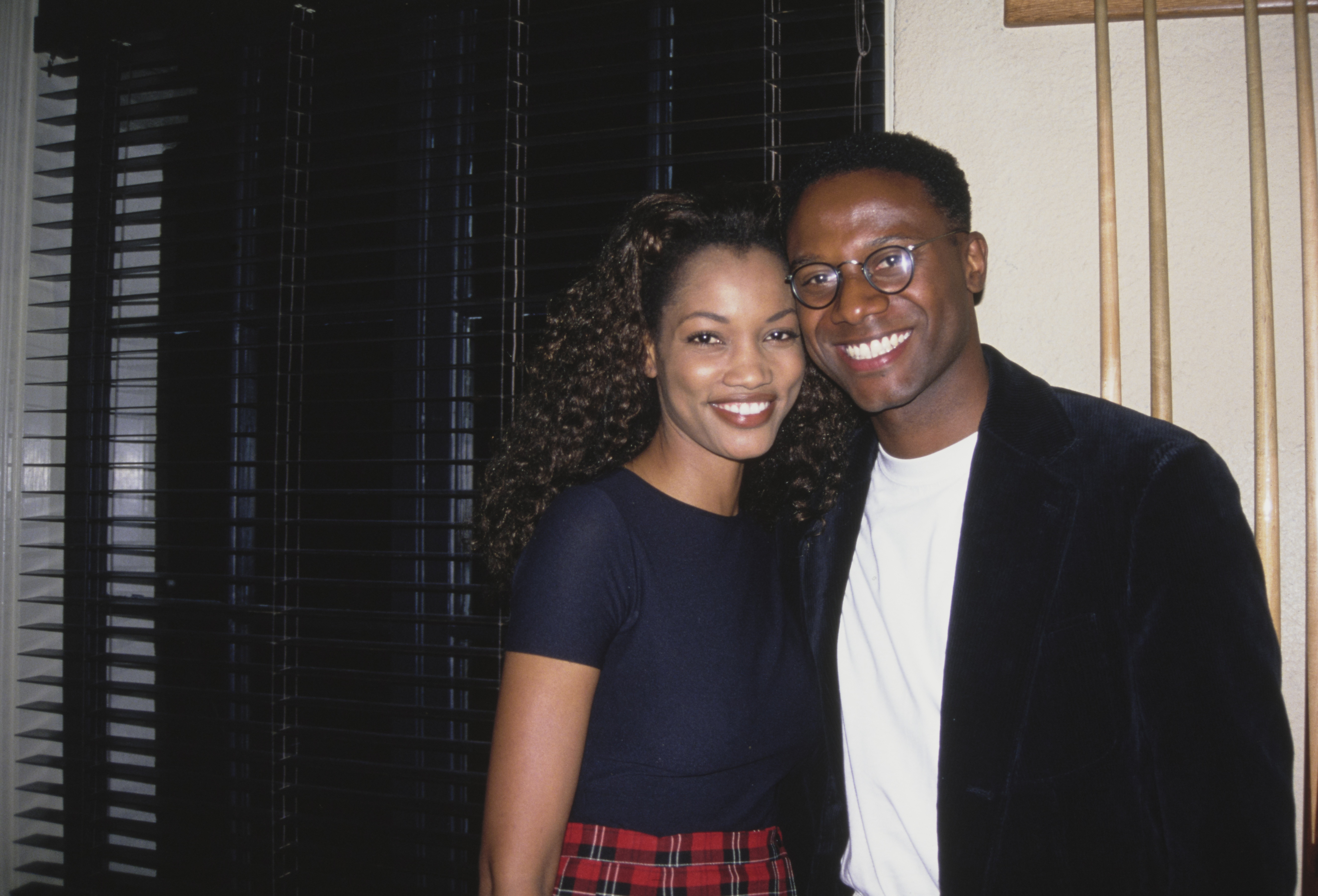 Garcelle Beauvais, and her ex-husband, producer Daniel Saunders, at the Hollywood Athletic Club in Los Angeles, California, on August 18, 1994. | Source: Getty Images