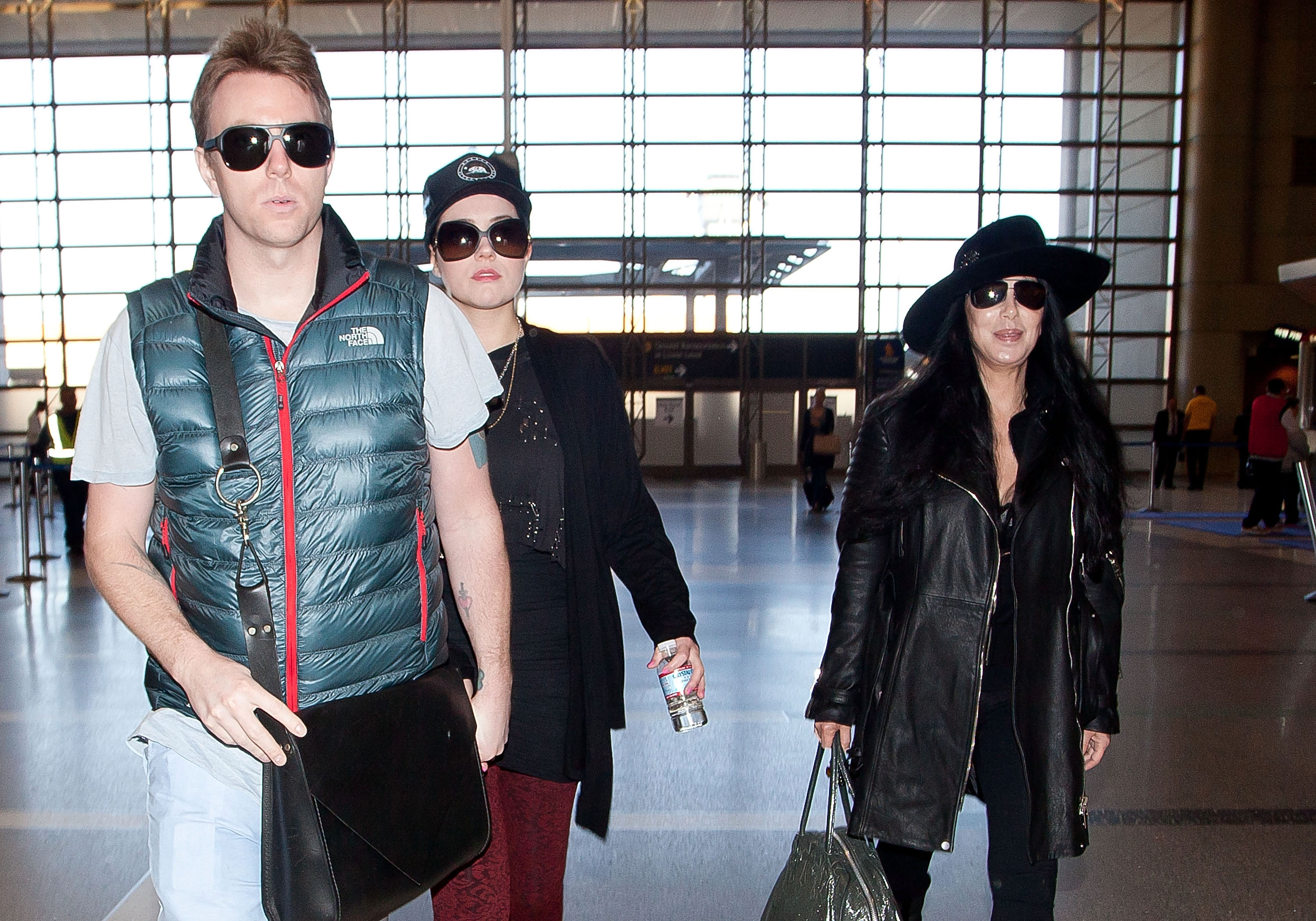 Elijah Blue Allman and Cher seen at Los Angeles International Airport in California, on December 10, 2012 | Source: Getty Images