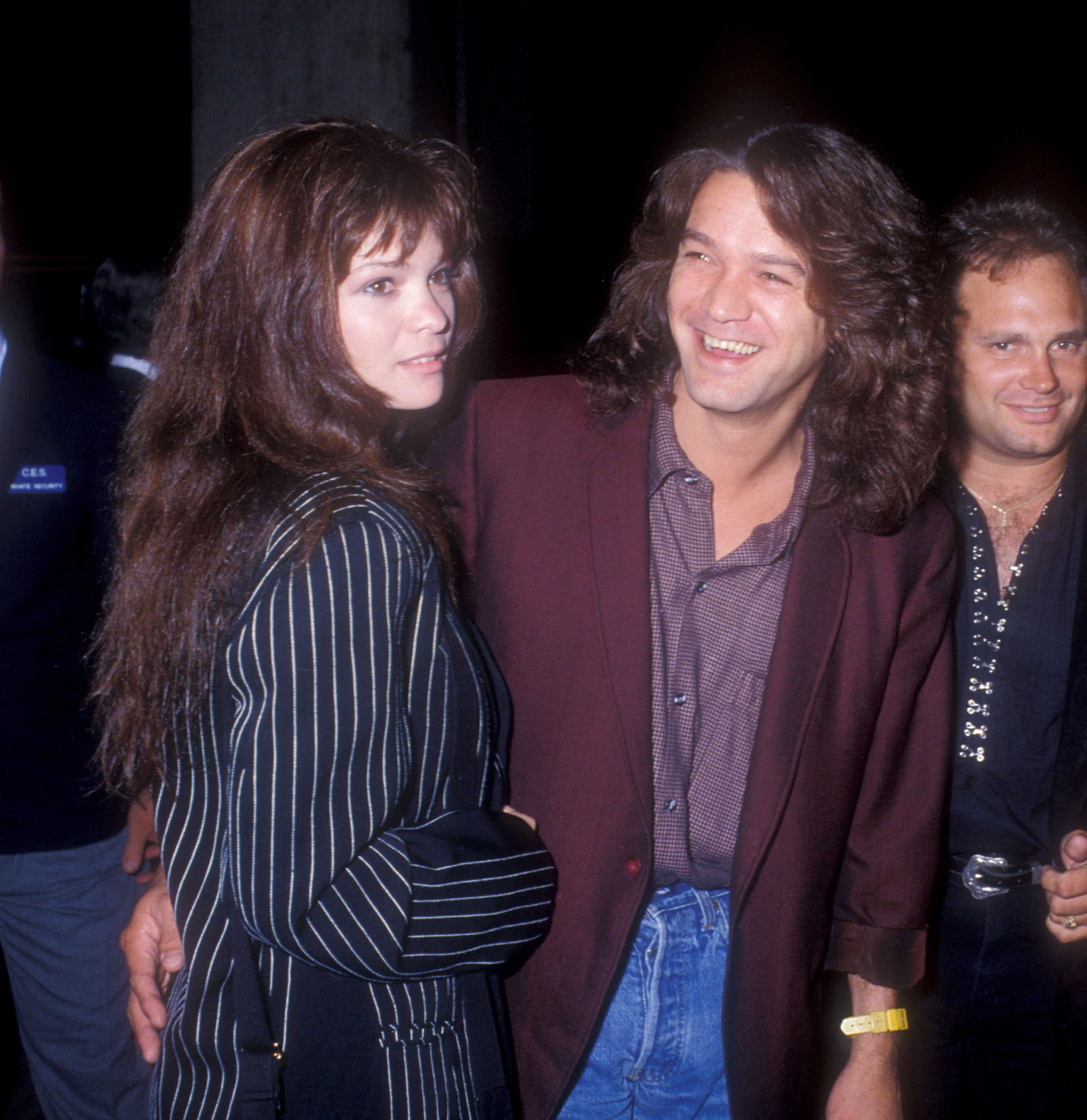 Valerie Bertinelli and Eddie Van Halen during "Batman" Los Angeles Premiere at Mann Village theater in Westwood, California | Source: Getty Images