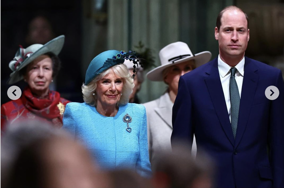Queen Camilla and Prince William during the Commonwealth Day celebration, dated March 2024 | Source: Instagram/theroyalfamily/