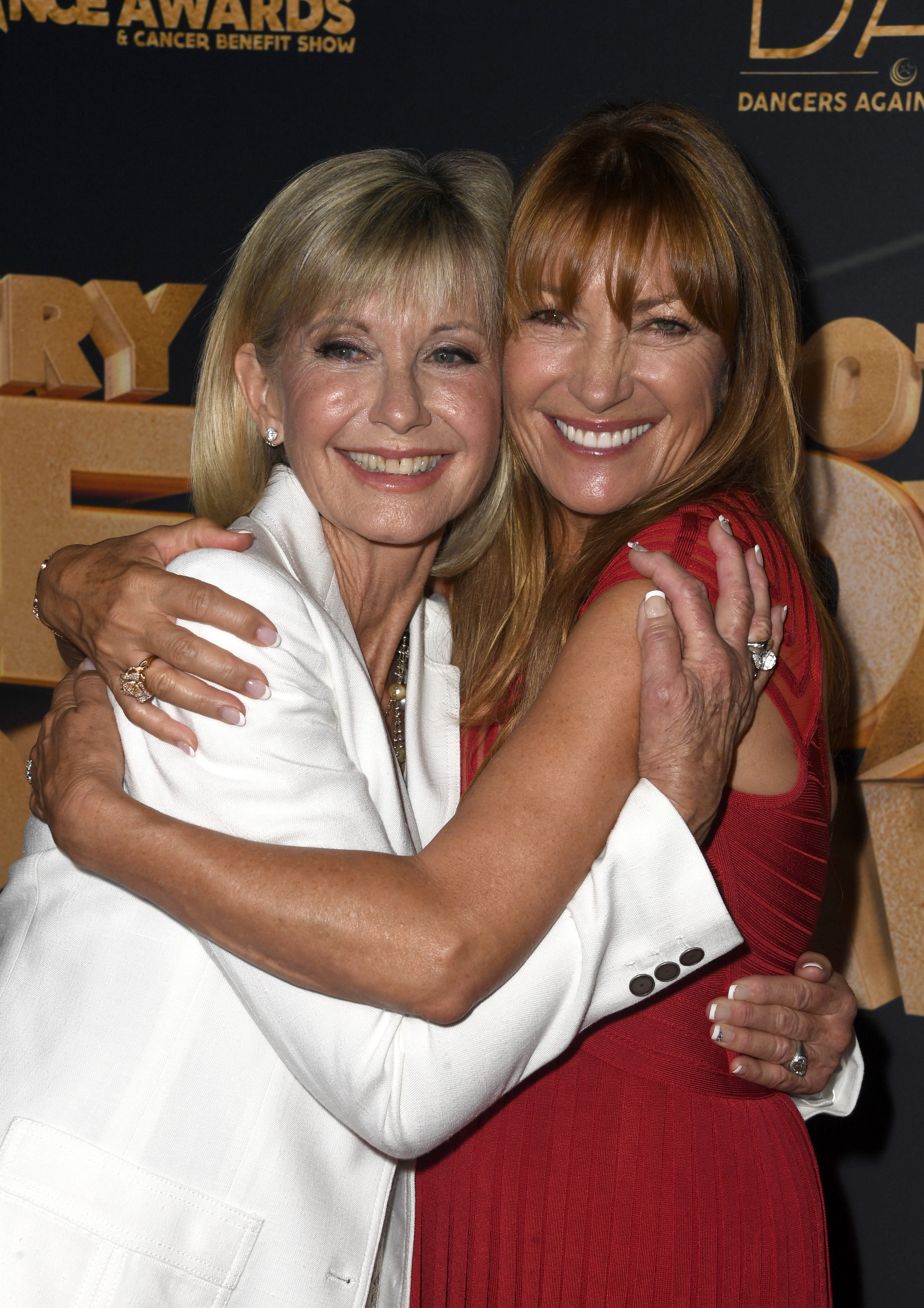 Olivia Newton-John and Jane Seymour attend the 2019 Industry Dance Awards at Avalon Hollywood on August 14, 2019 in Los Angeles, California | Source: Getty Images