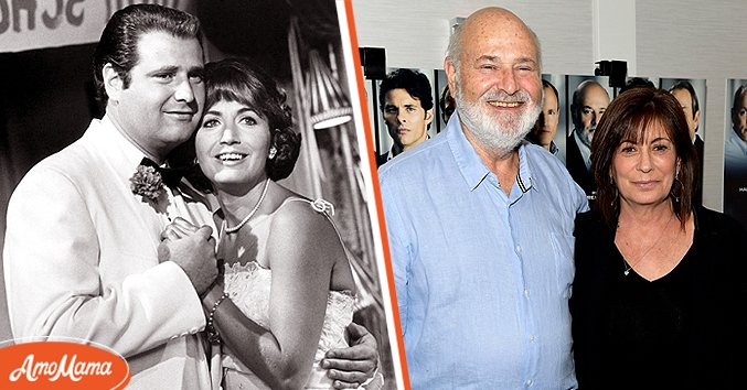 Penny Marshall as Matty Perlman and Rob Reiner as Alan Corkus on set of the TV Movie "More Than Friends" in 1978 [left]  Rob Reiner and Michele Reiner at the Premiere of Verticle Entertainment's "Shock And Awe" at The London West Hollywood on July 9, 2018 [right]. | Photo: Getty Images