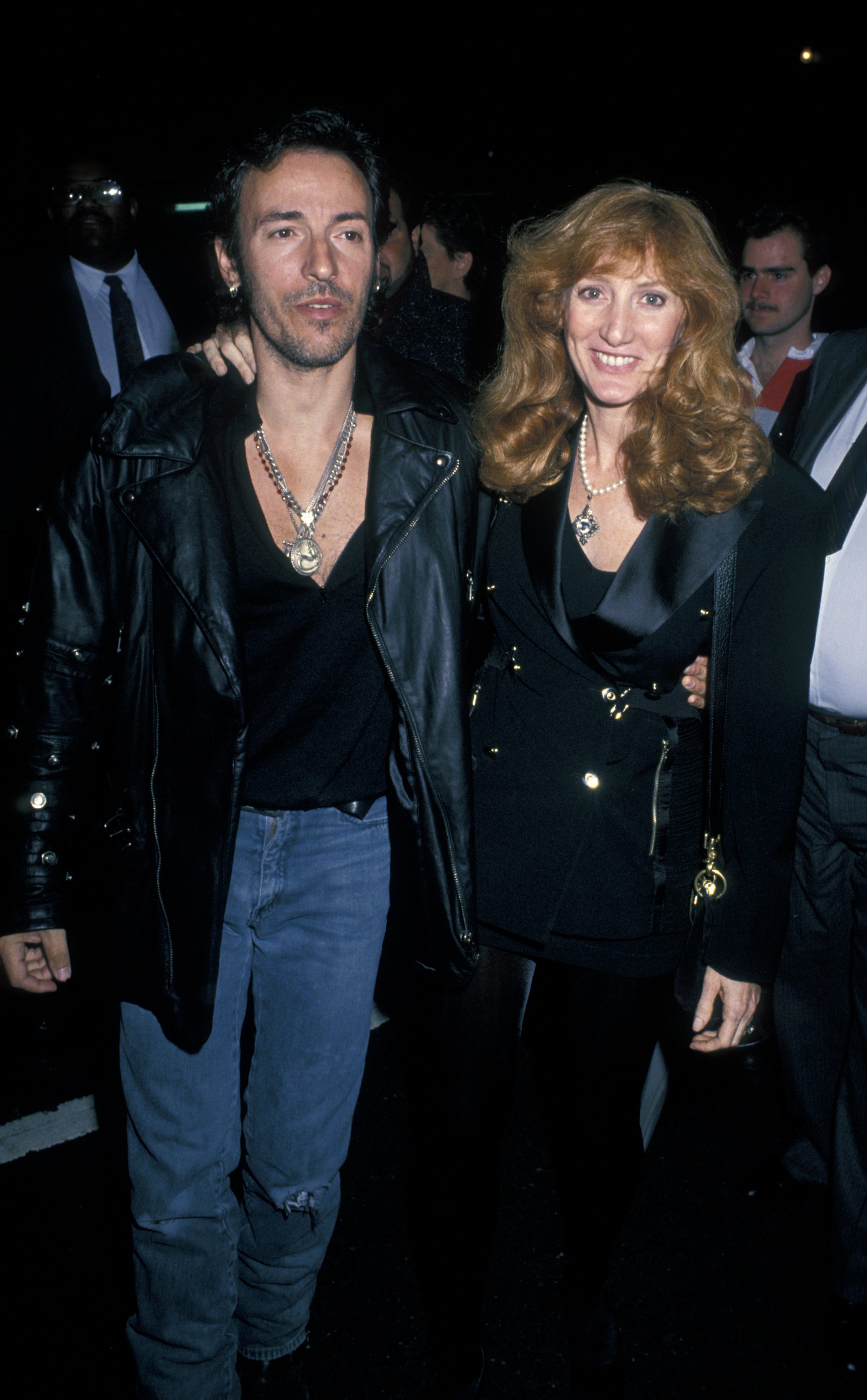 Bruce Springsteen and Patti Scialfa during Bruce Springsteen and Patti Scialfa Sighting at Sam's Restaurant in New York City - May 9, 1992 at Sam's Restaurant in New York City, New York, United States. | Source: Getty Images
