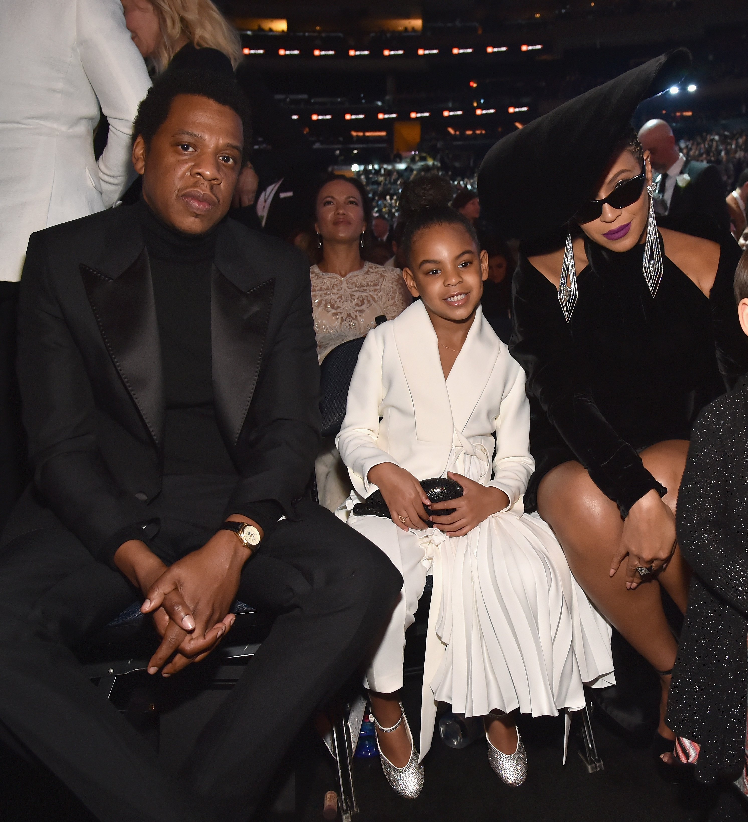 Jay-Z, Blue Ivy & Beyonce at the 60th Annual GRAMMY Awards in New York City on Jan. 28, 2018. | Photo: Getty Images