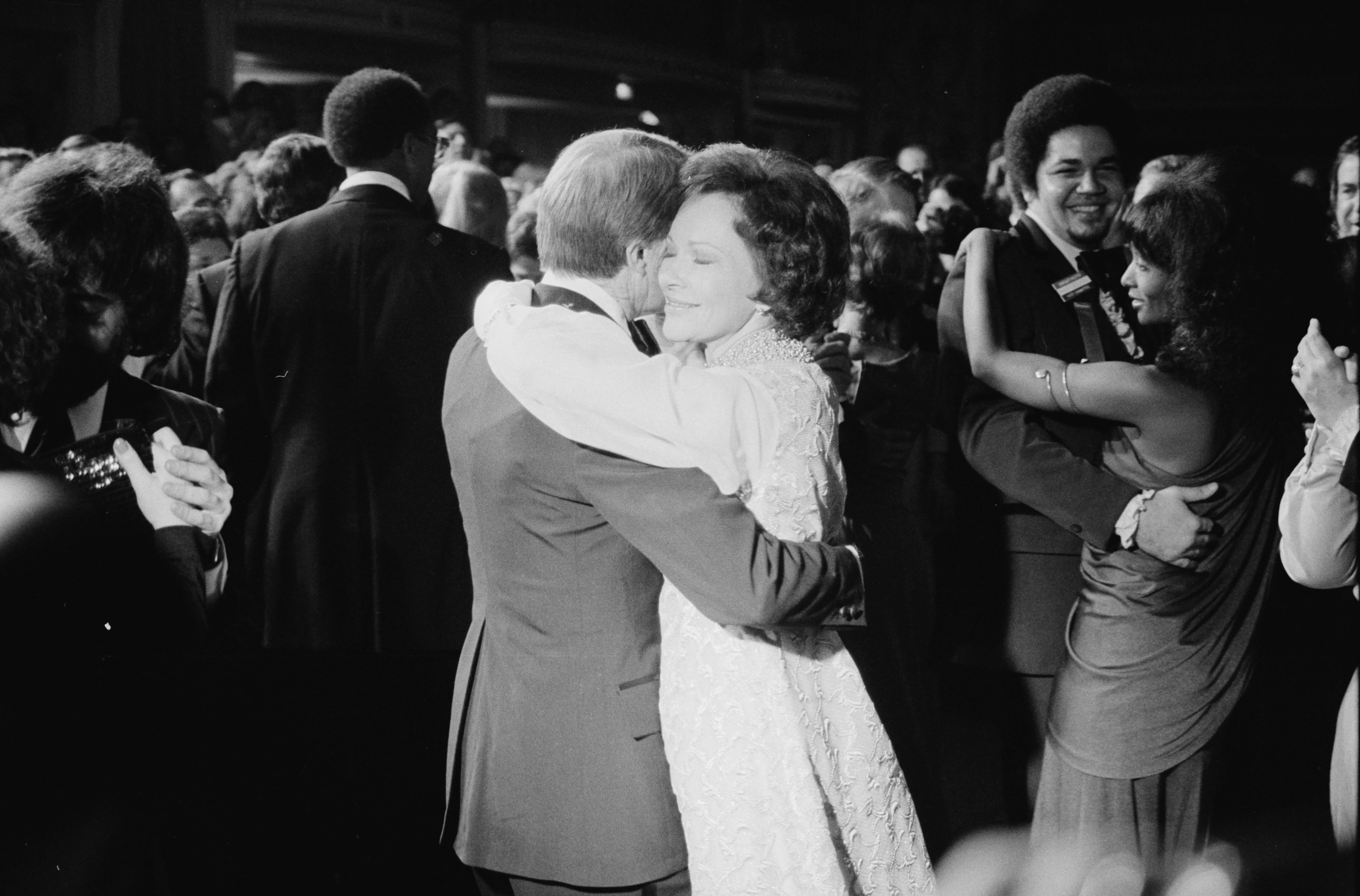 Jimmy and Rosalynn Carter during the inaugural ball in Washington, D.C. on January 20, 1977 | Source: Getty Images