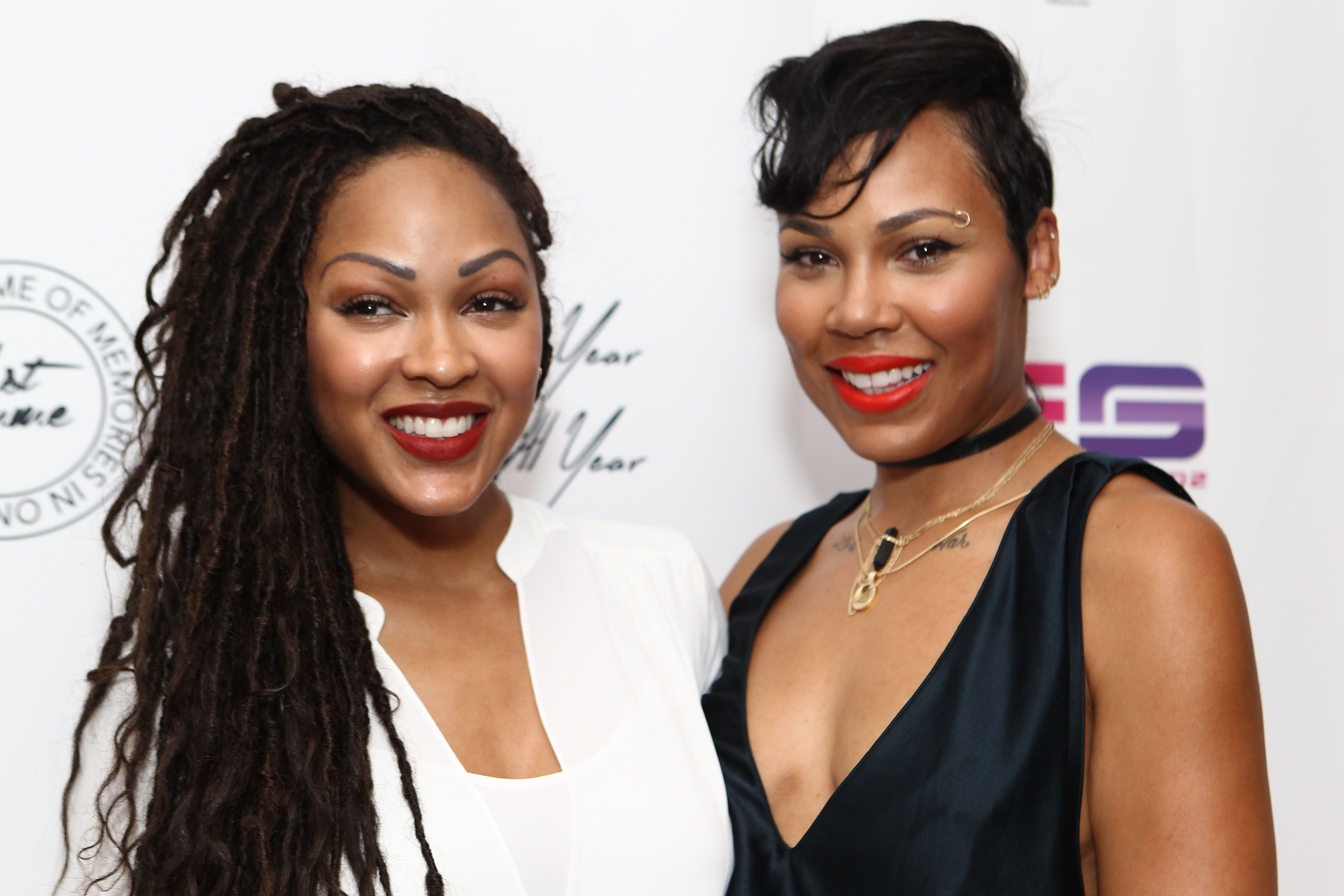 Meagan Good and La'Myia Good at the La'Myia Good Hosts 1st Femme Fragrance Launch, on February 11, 2016, in Hollywood, California. | Source: Getty Images