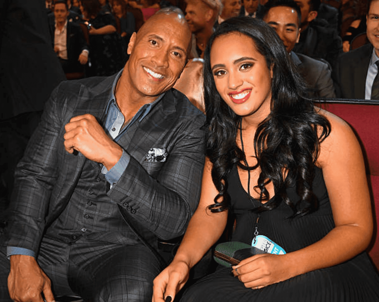 Dwayne Johnson attends the 2017 Peoples Choice Awards with daughter, Simone |Getty Images