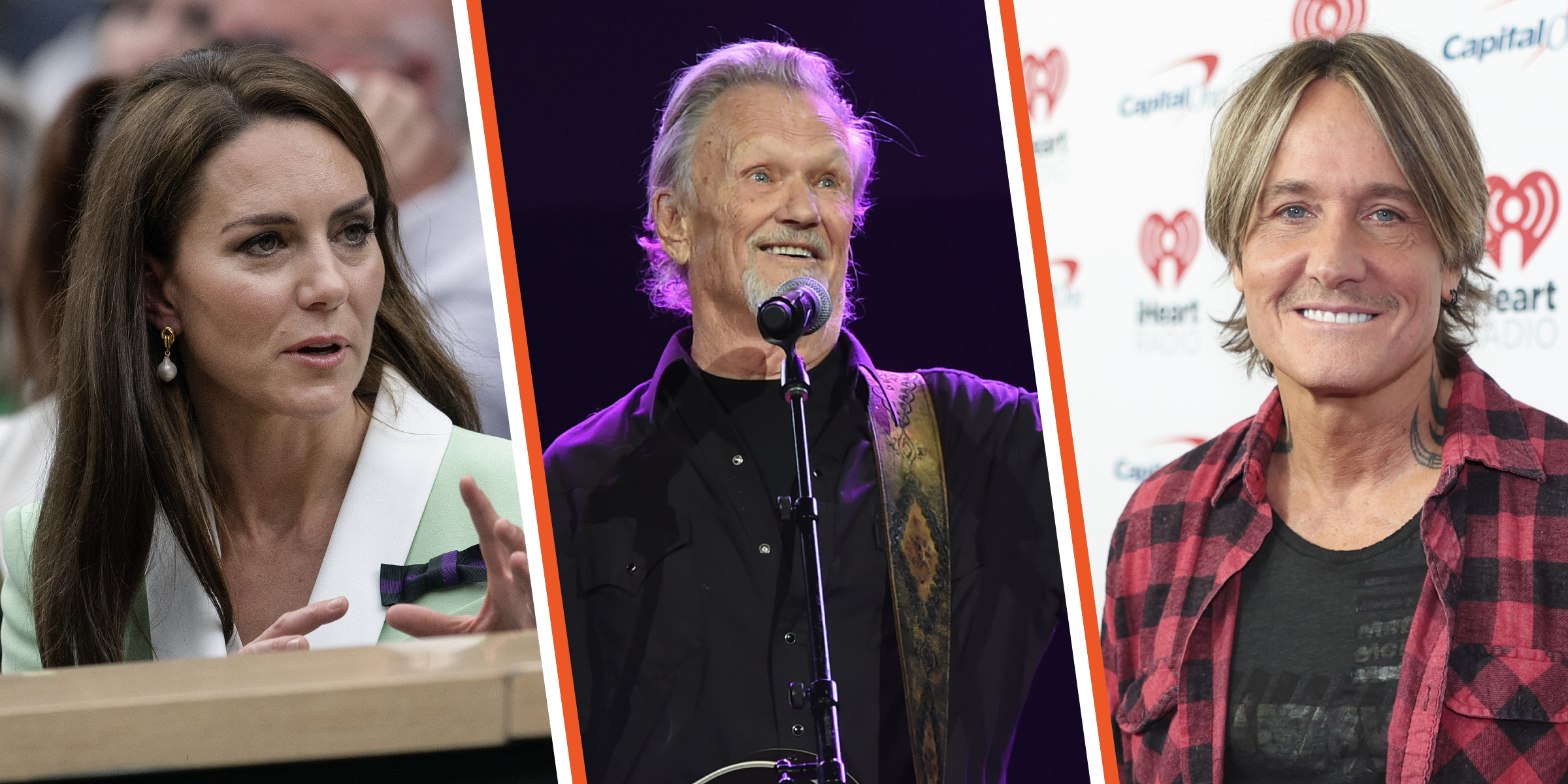 Catherine Middleton | Kris Kristofferson | Keith Urban | Source: Getty Images