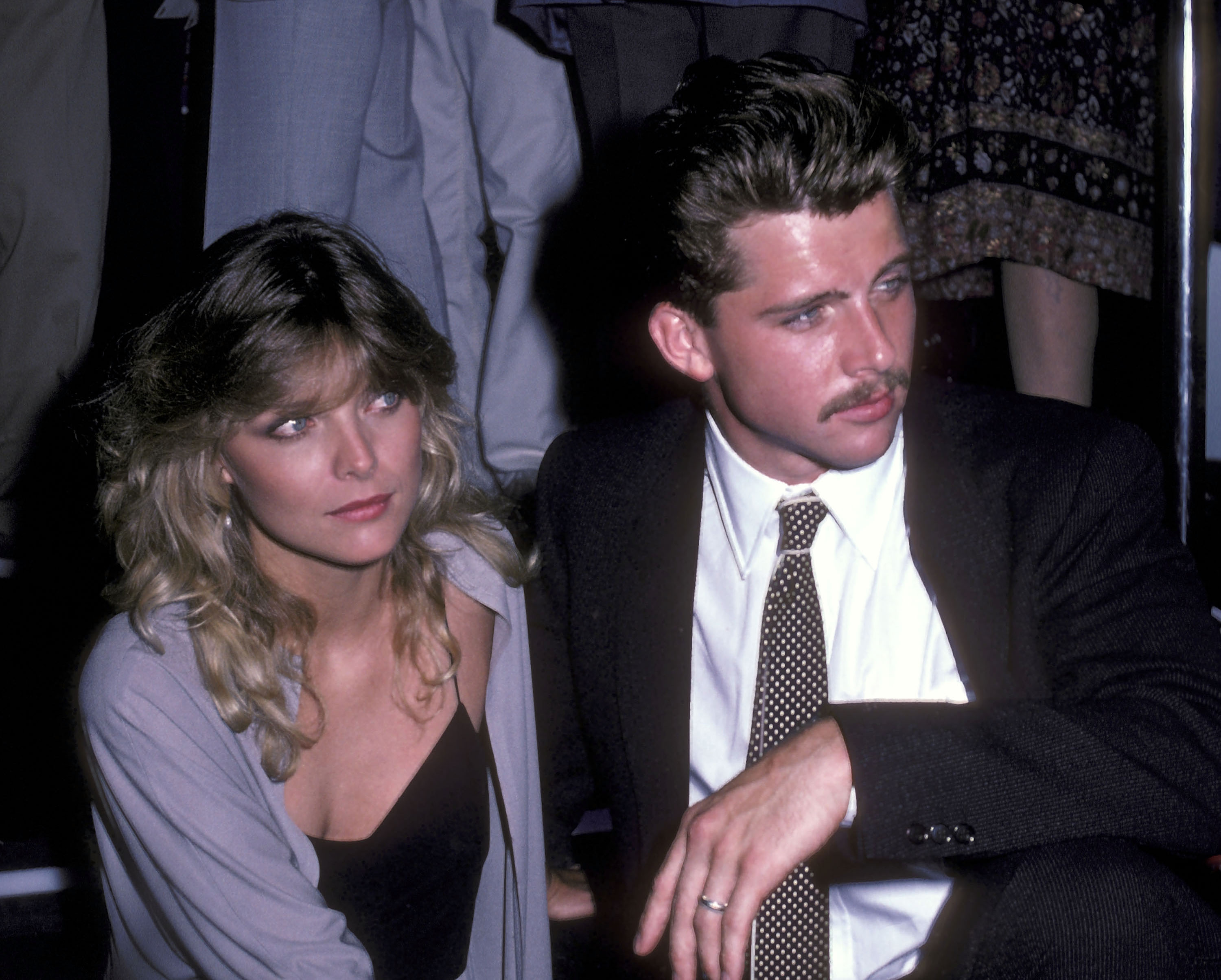 Michelle Pfeiffer and Maxwell Caulfield attend the "Grease 2" premiere party on Juny 9, 1982 at the Red Parrot in New York. | Source: Getty Images