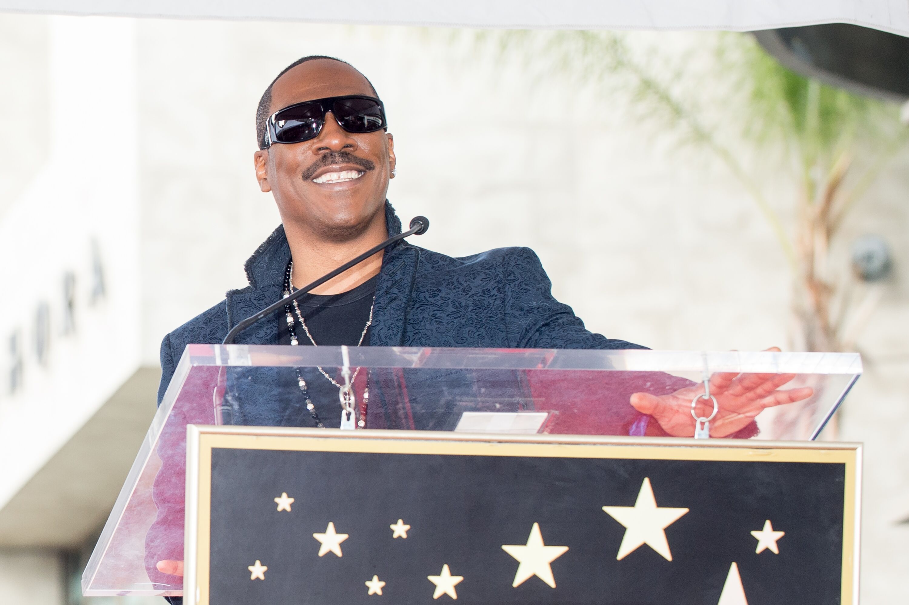 Eddie Murphy attends 'Brett Ratner honored with star on the on the Hollywood Walk of Fame.' | Source: Getty Images