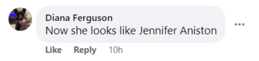 A comment left on a Facebook photo of Angelina Jolie's new hair in 2023 | Source: facebook.com/Byrdie