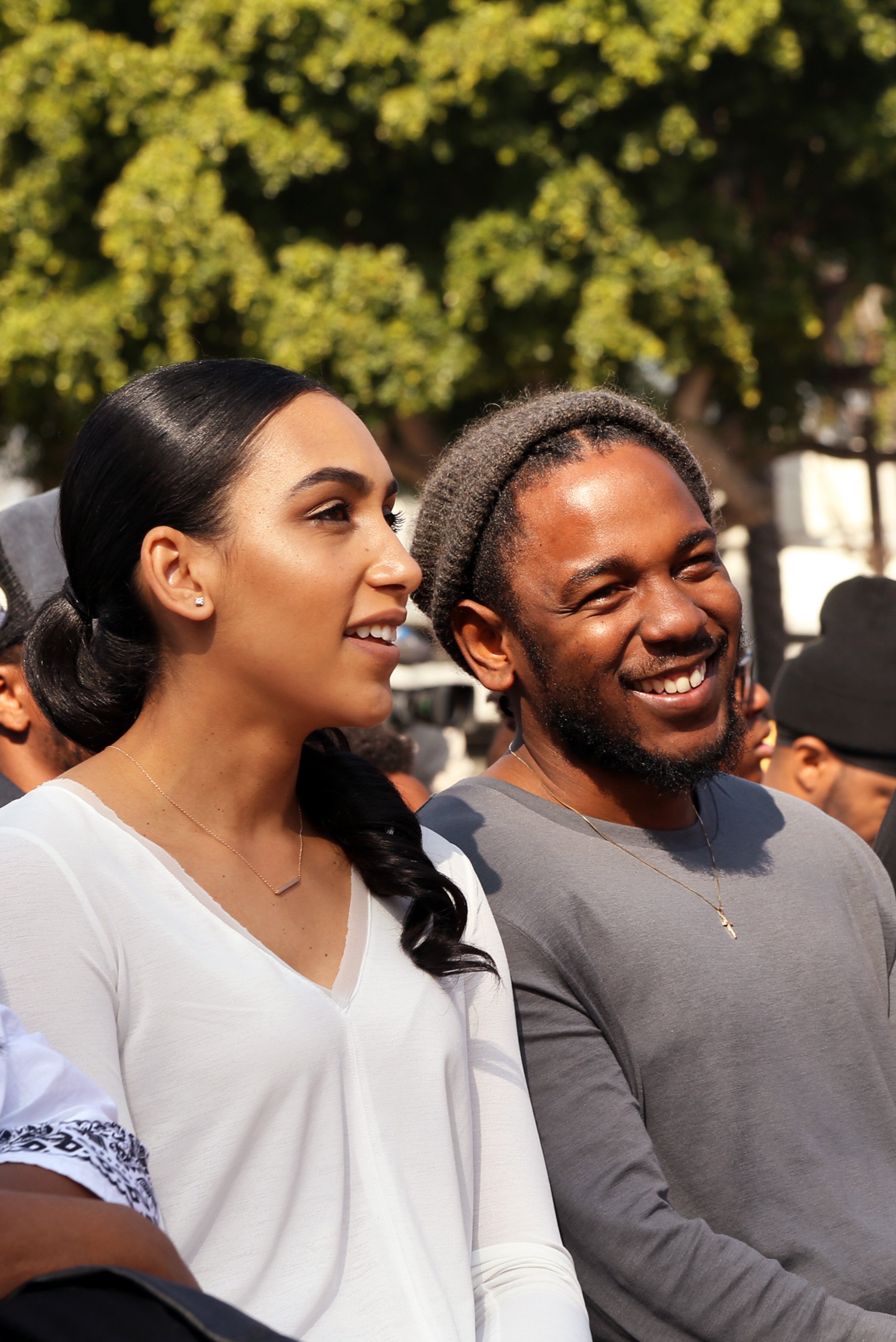 Whitney Alford and Kendrick Lamar attend the 2016 Key To The City Ceremony With Kendrick Lamar on February 13, 2016, in Compton, California. | Source: Getty Images