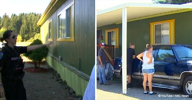 Family returned from trip to find their house painted by police and local residents